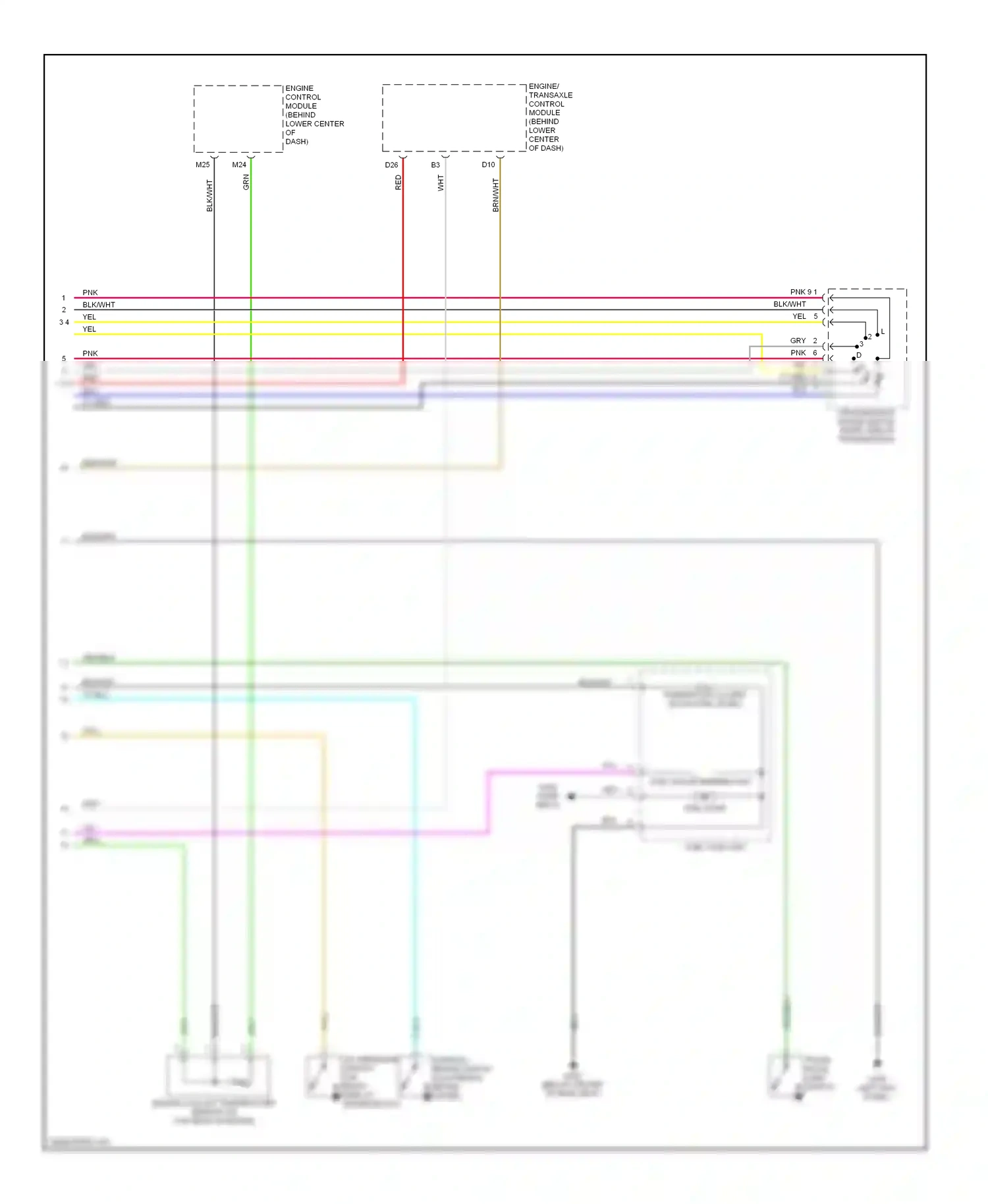Kia Optima I (2000-2002) (left kick panel) wiring diagram  (8 of 14)