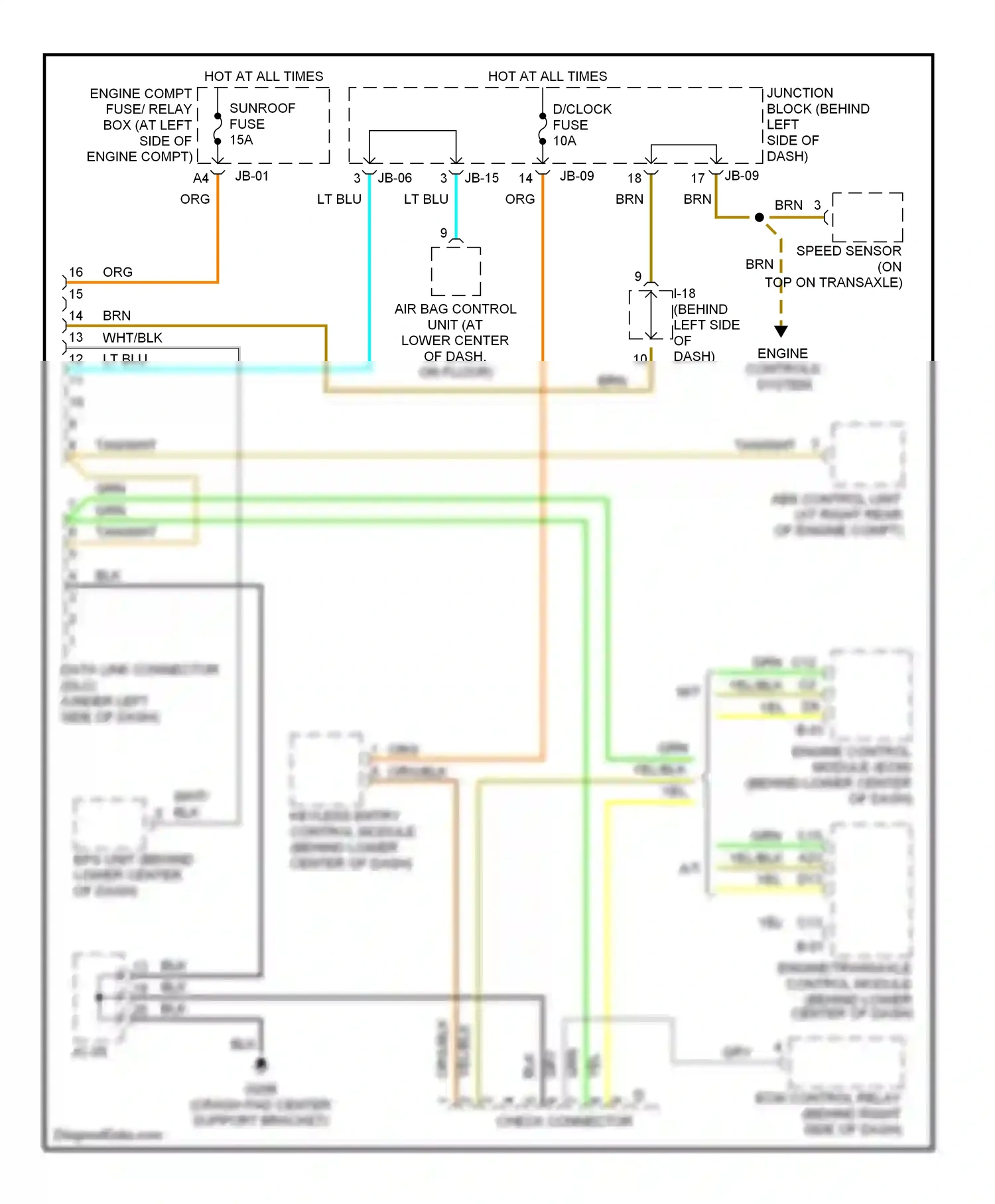 Kia Optima I (2000-2002) m/t wiring diagram  (1 of 5)