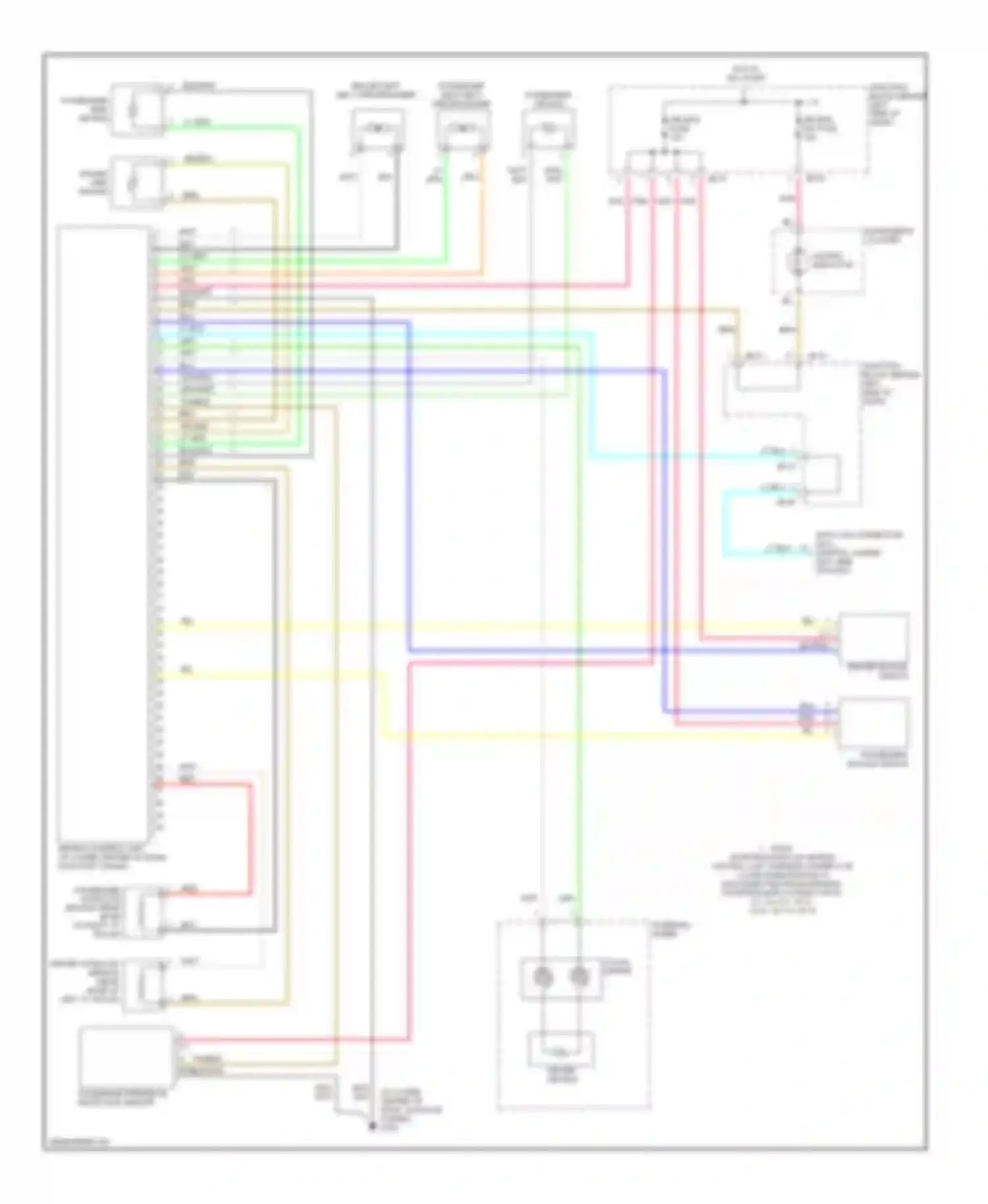 Wiring diagram passenger buckle switch for Kia Optima I (2000-2002) (2 of 2)