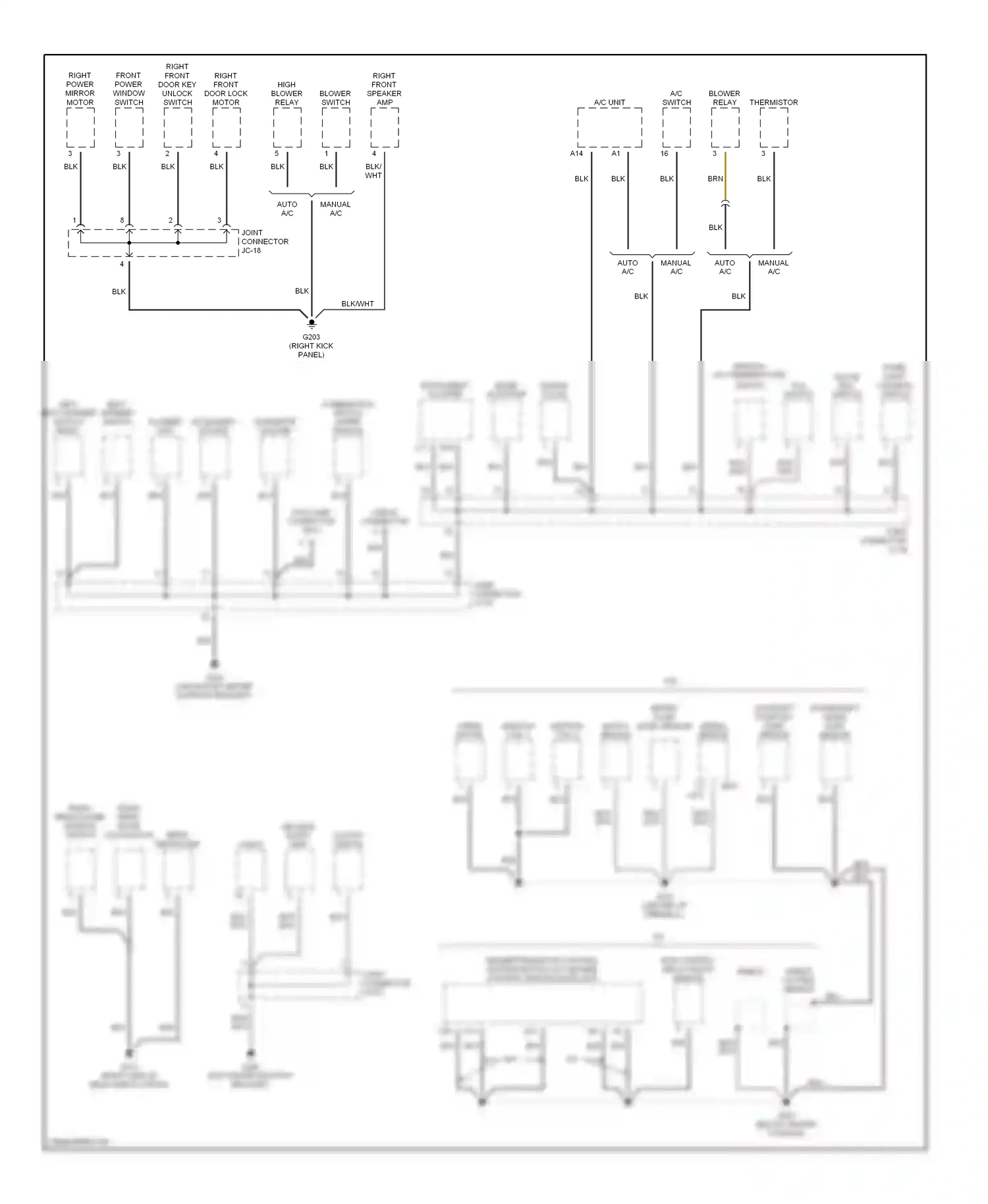 Kia Optima I (2000-2002) (right kick panel) wiring diagram  (7 of 8)