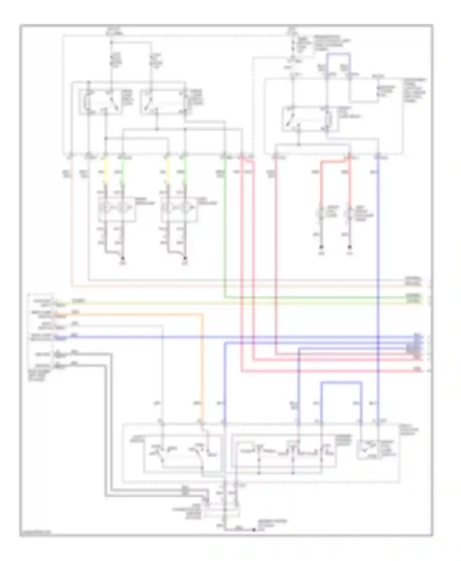 Optima Kia II facelift (2008-2010): Headlamps circuit, with drl (1 of 2)