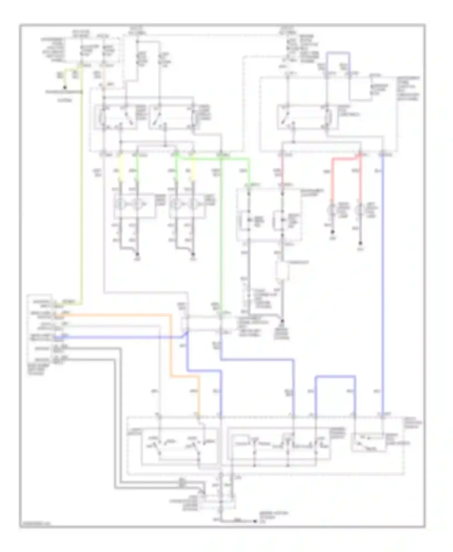 Optima Kia II facelift (2008-2010): Headlamps circuit, without drl