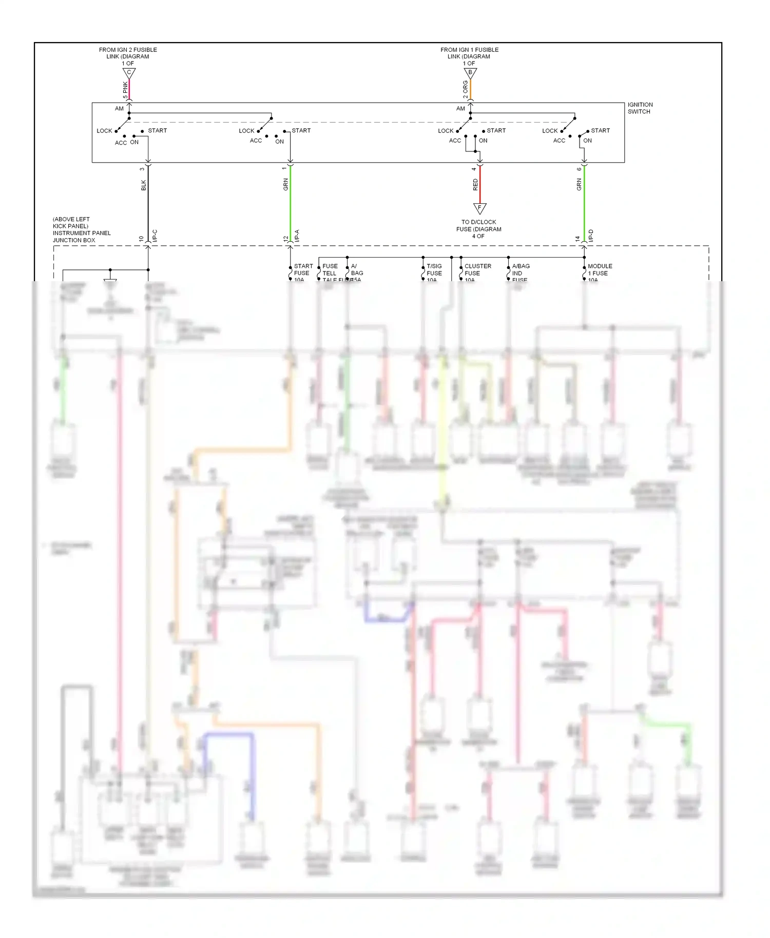 Kia Optima II facelift (2008-2010) a/bag ind wiring diagram  (1 of 1)