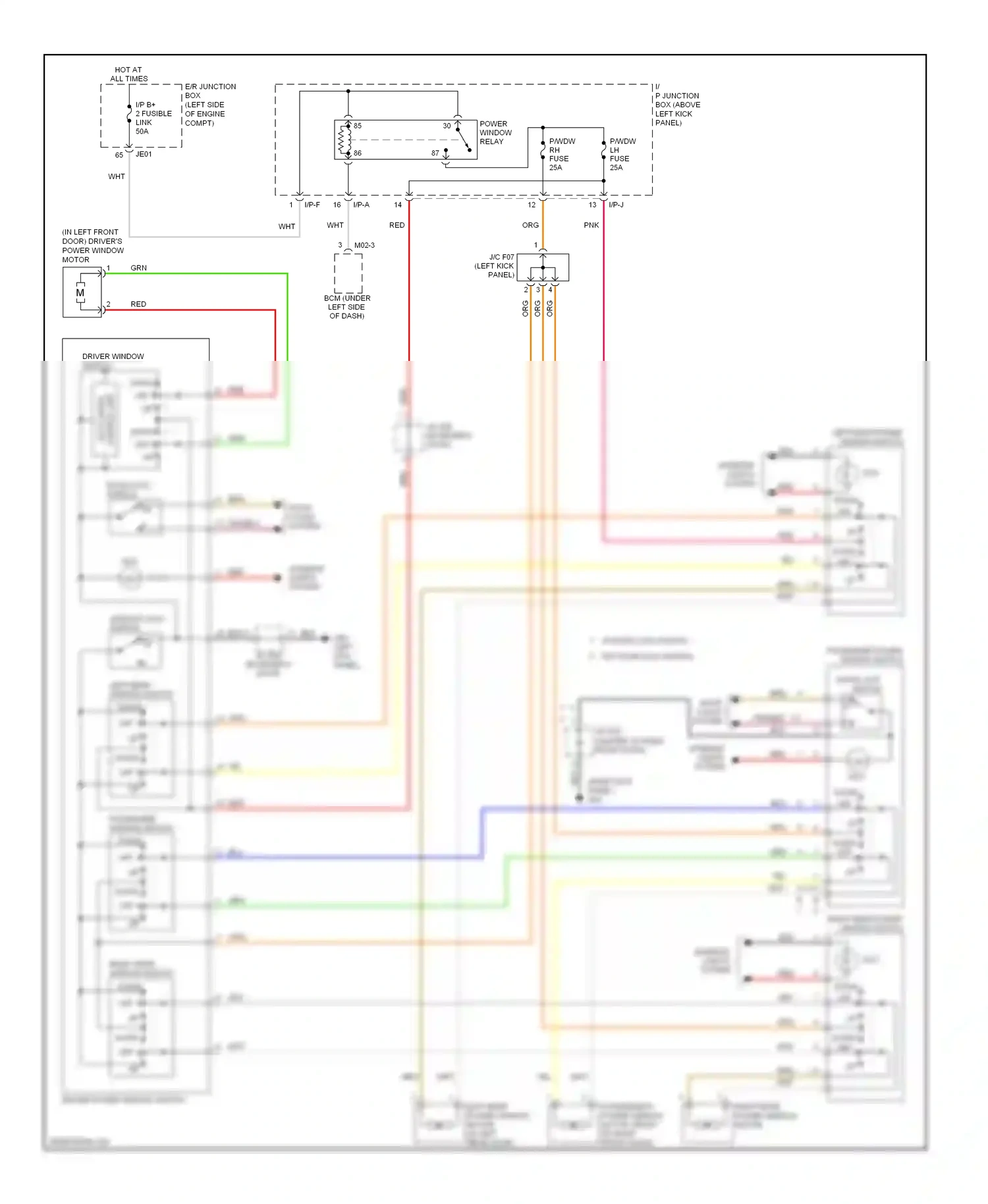Kia Optima II facelift (2008-2010) down off up wiring diagram  (1 of 1)