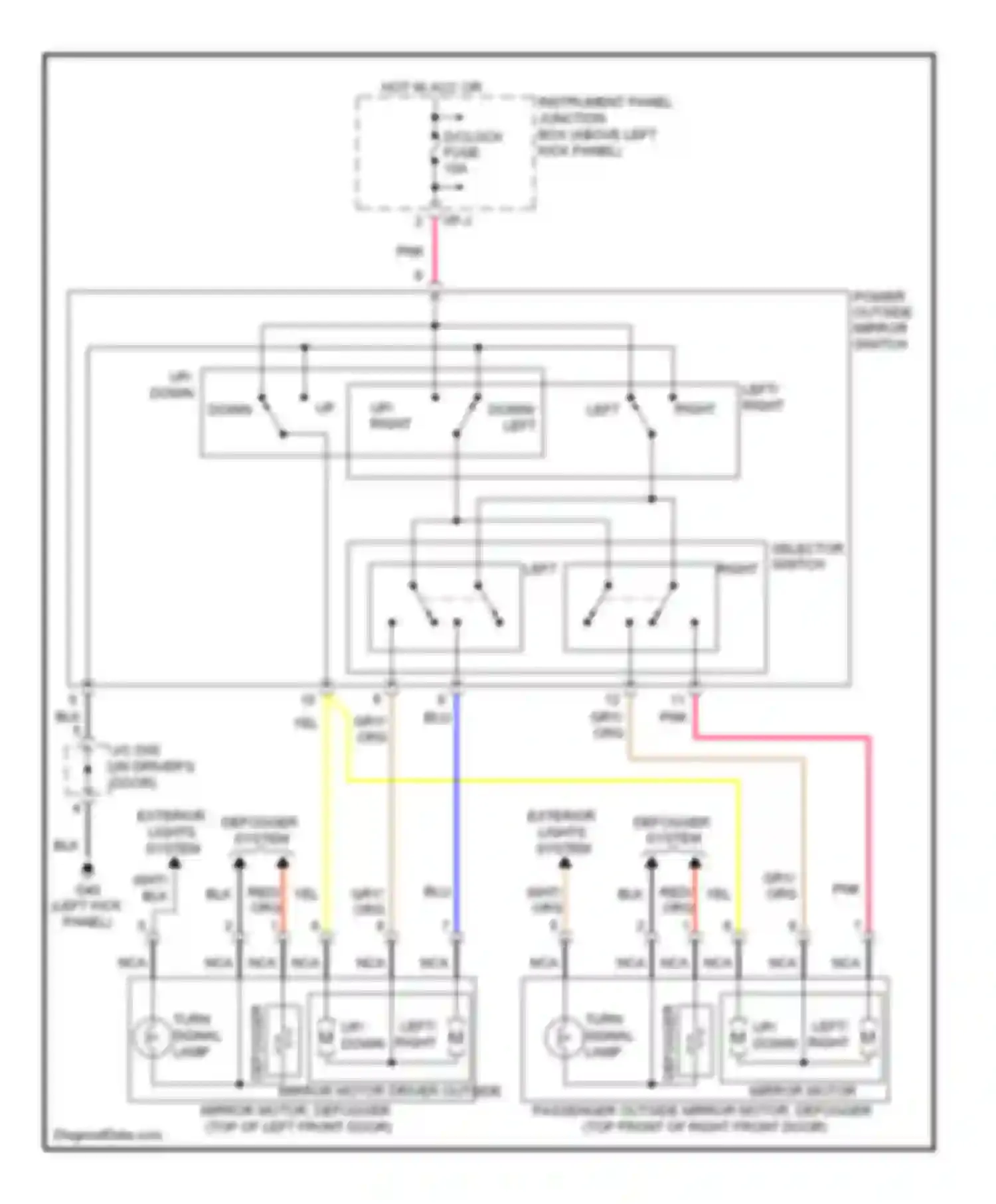 Wiring diagram left right for Kia Optima II facelift (2008-2010) (1 of 1)