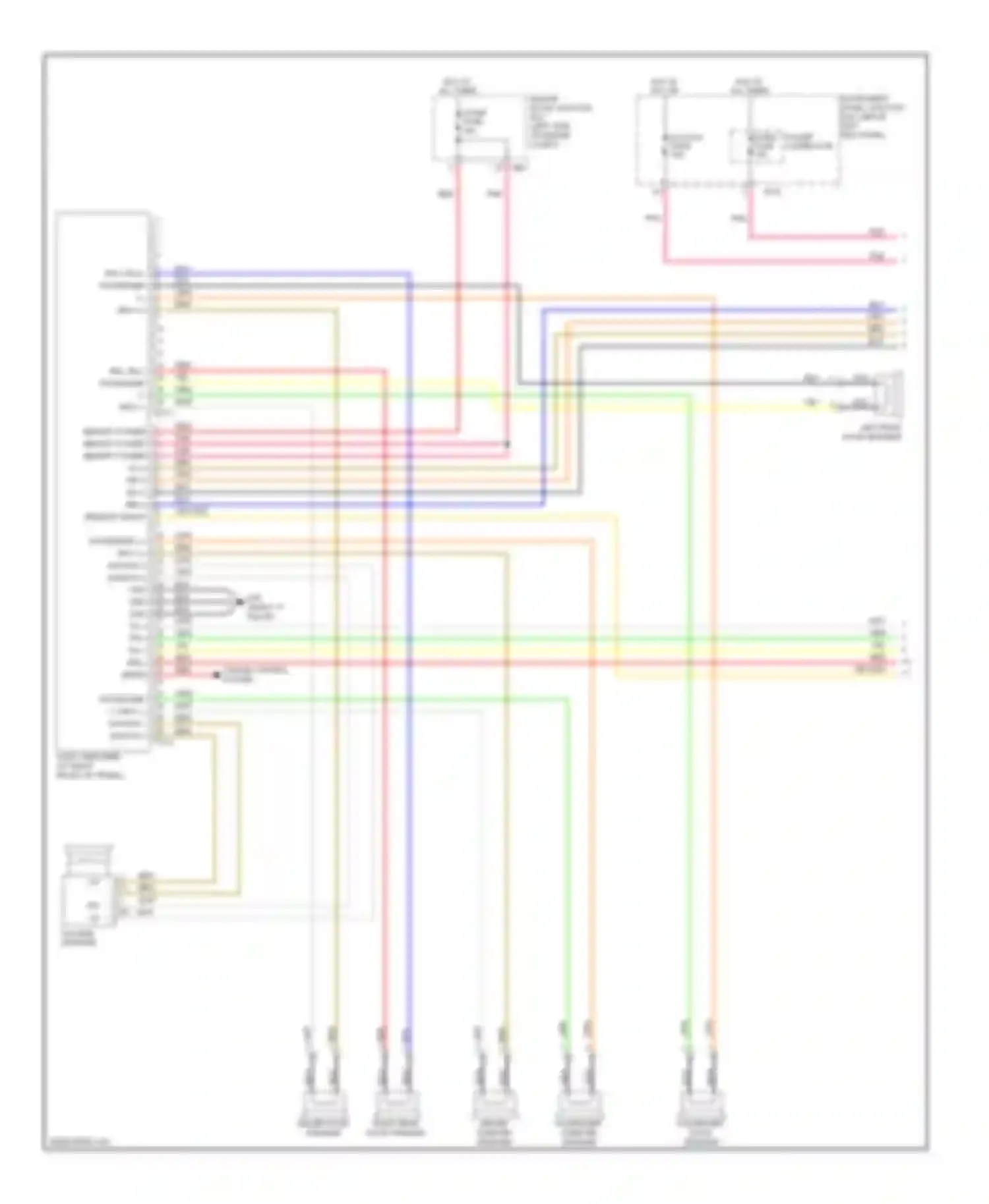 Wiring diagram power connector audio fuse for Kia Optima II facelift (2008-2010) (1 of 4)