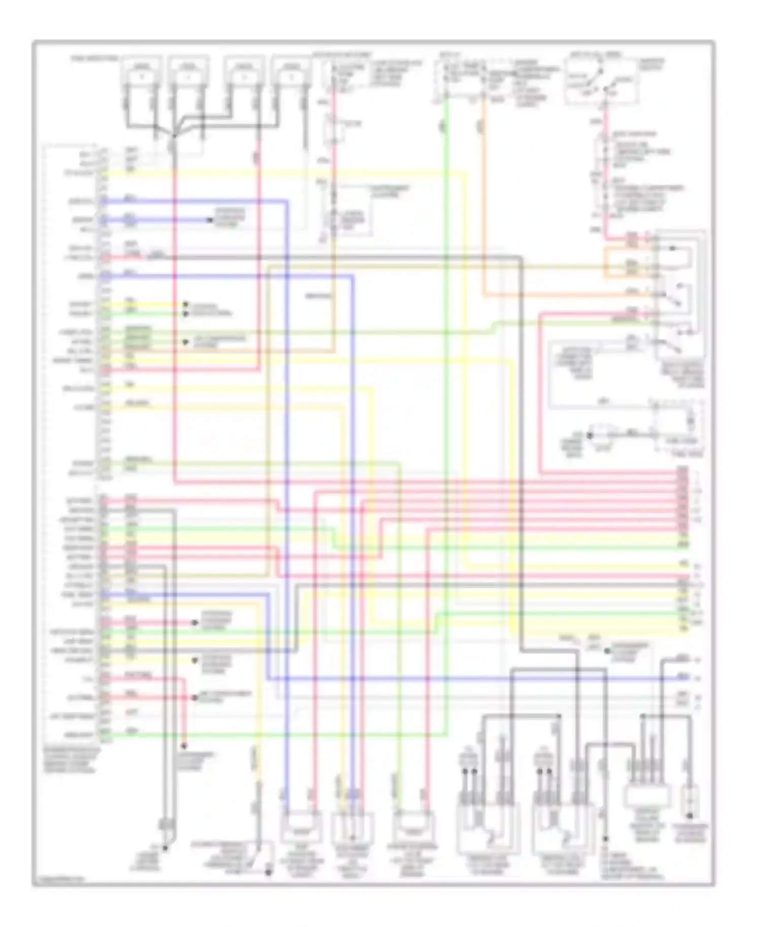 Optima Kia II (2005-2008): Wiring diagram engine performance 2.4l, a/t early production (1 of 4)