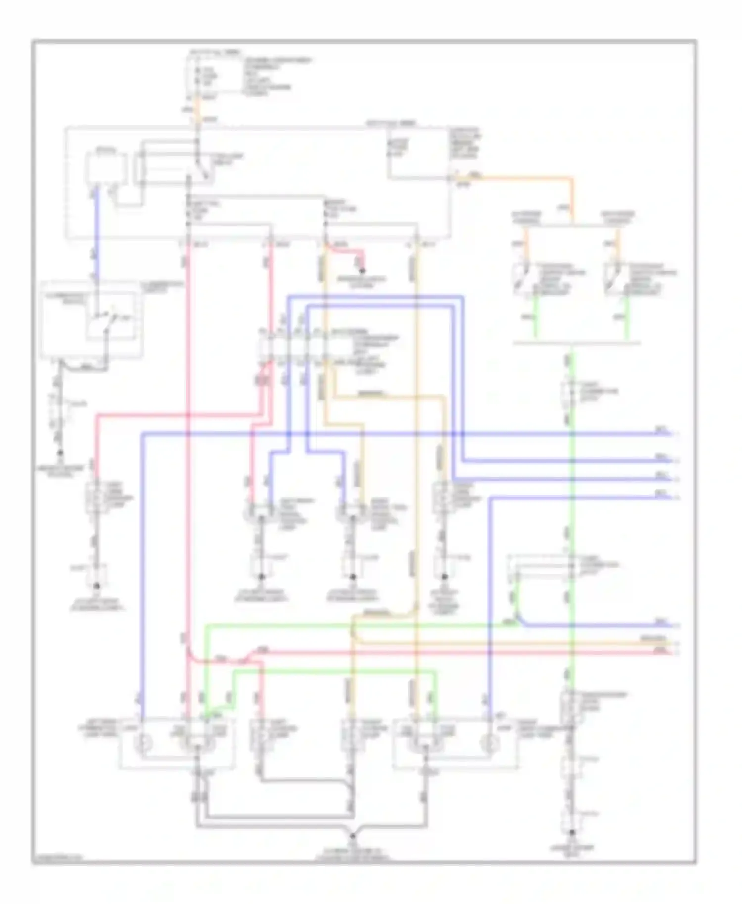 Optima Kia II (2005-2008): Exterior lamps circuit, early production (1 of 2)