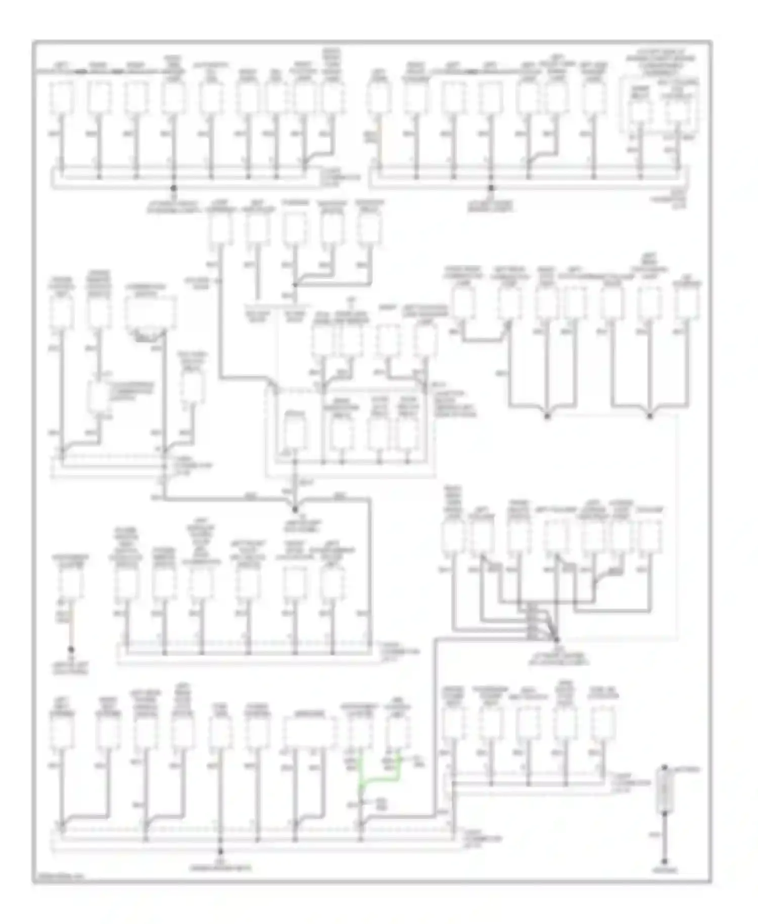 Optima Kia II (2005-2008): Ground distribution circuit, early production (1 of 3)