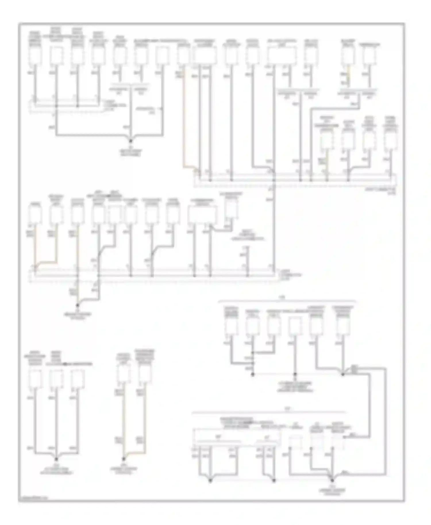 Optima Kia II (2005-2008): Ground distribution circuit, early production (2 of 3)