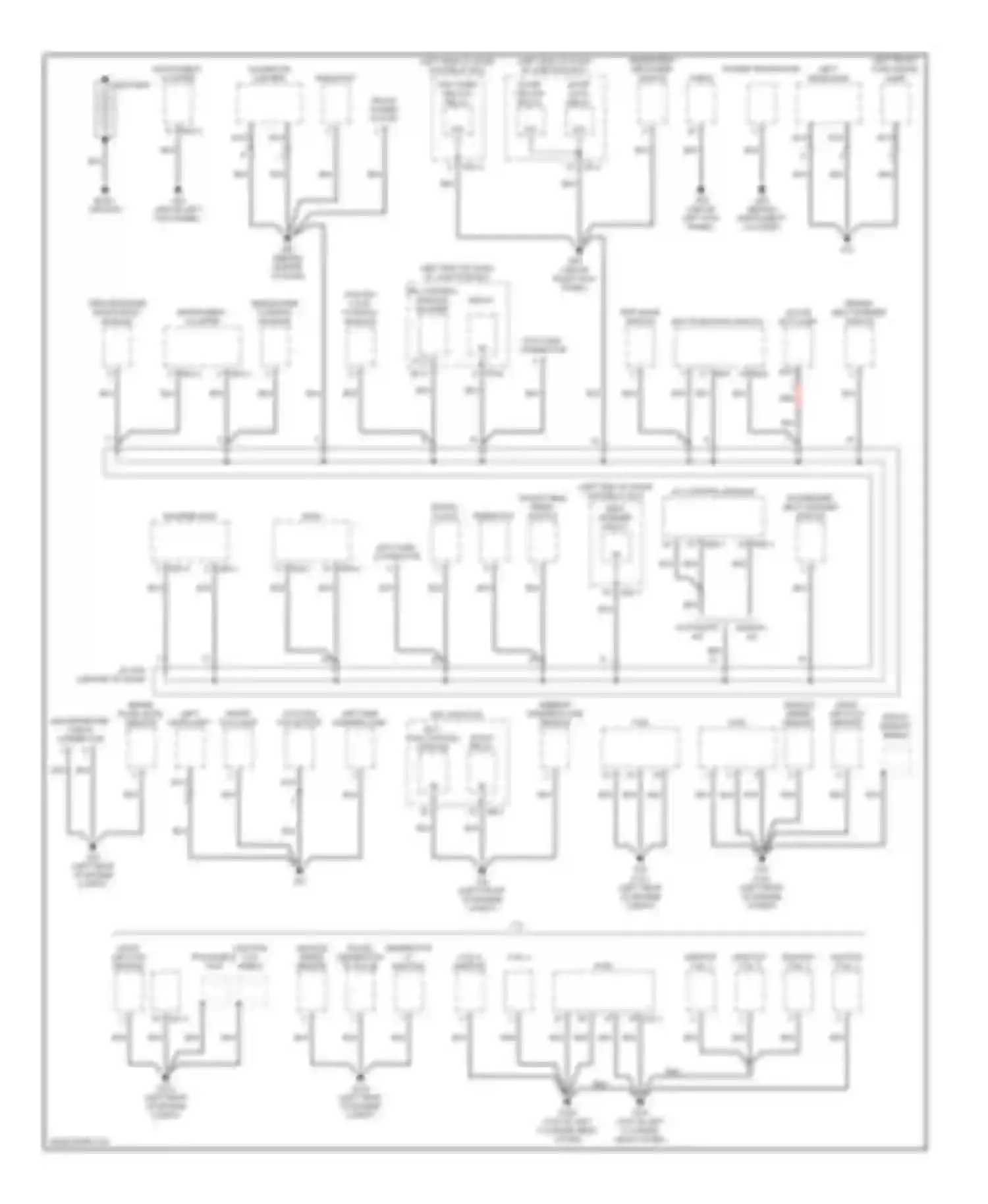 Optima Kia II (2005-2008): Ground distribution circuit, late production (1 of 3)