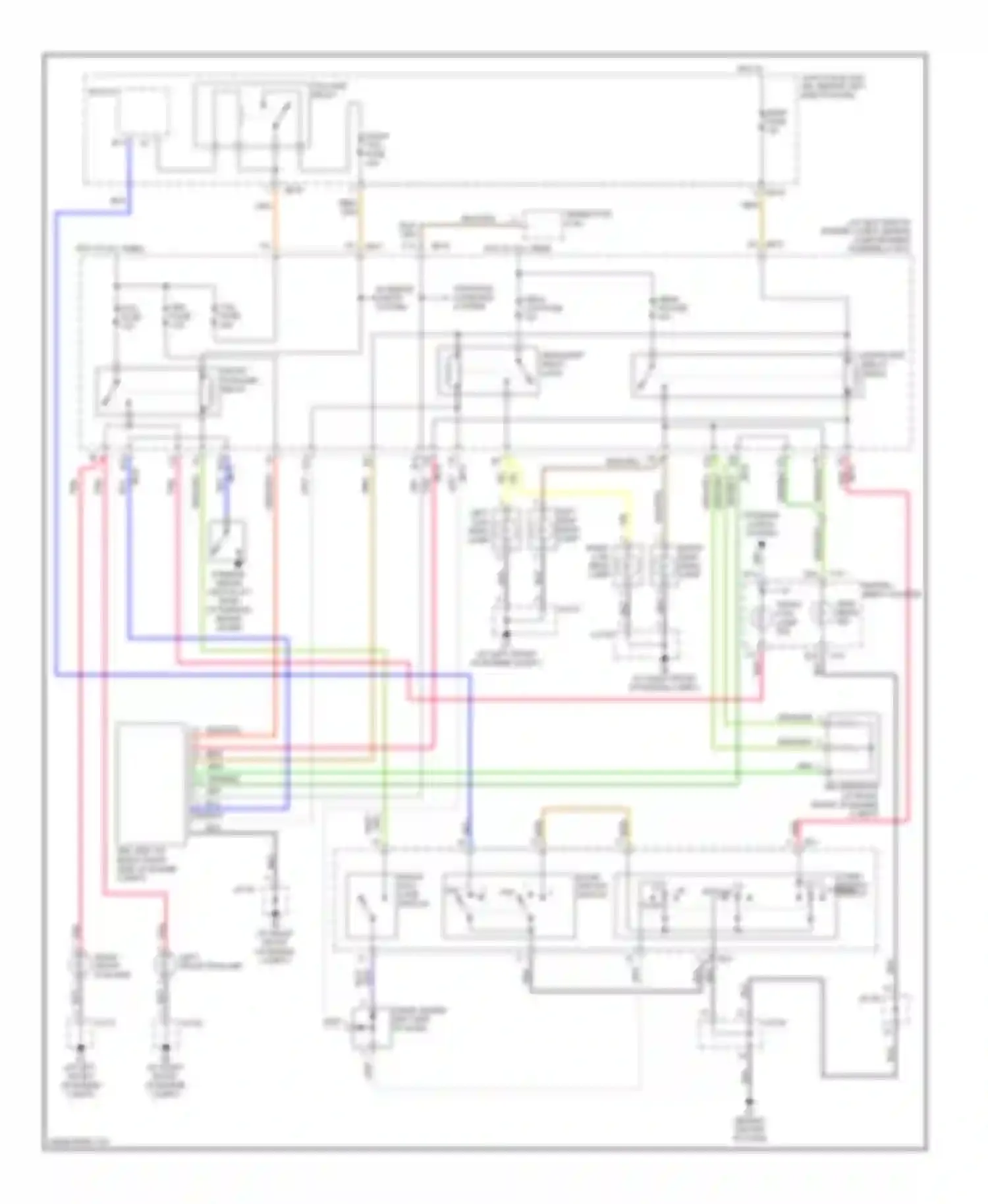 Optima Kia II (2005-2008): Headlights circuit, early production with drl