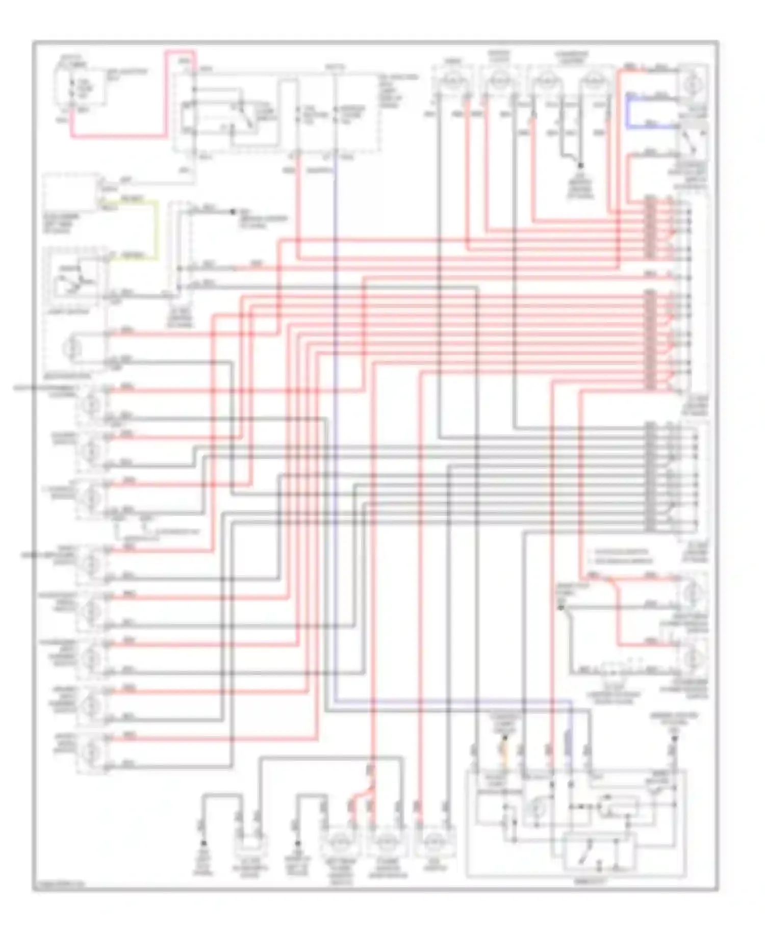 Optima Kia II (2005-2008): Instrument illumination circuit, late production
