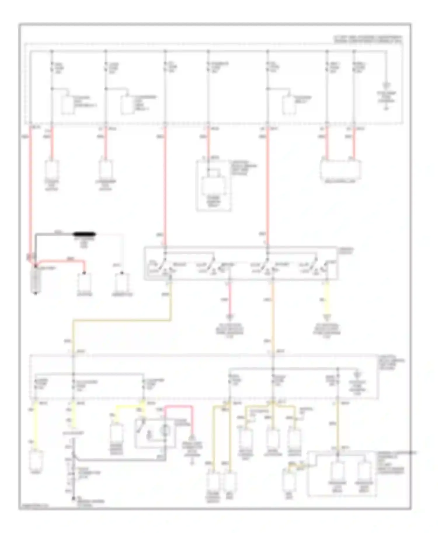 Optima Kia II (2005-2008): Power distribution circuit, early production (1 of 5)