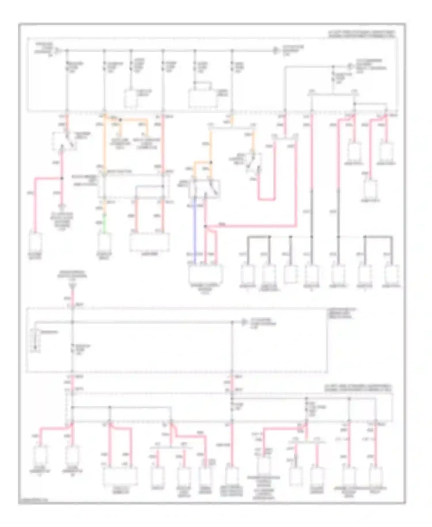 Optima Kia II (2005-2008): Power distribution circuit, early production (2 of 5)