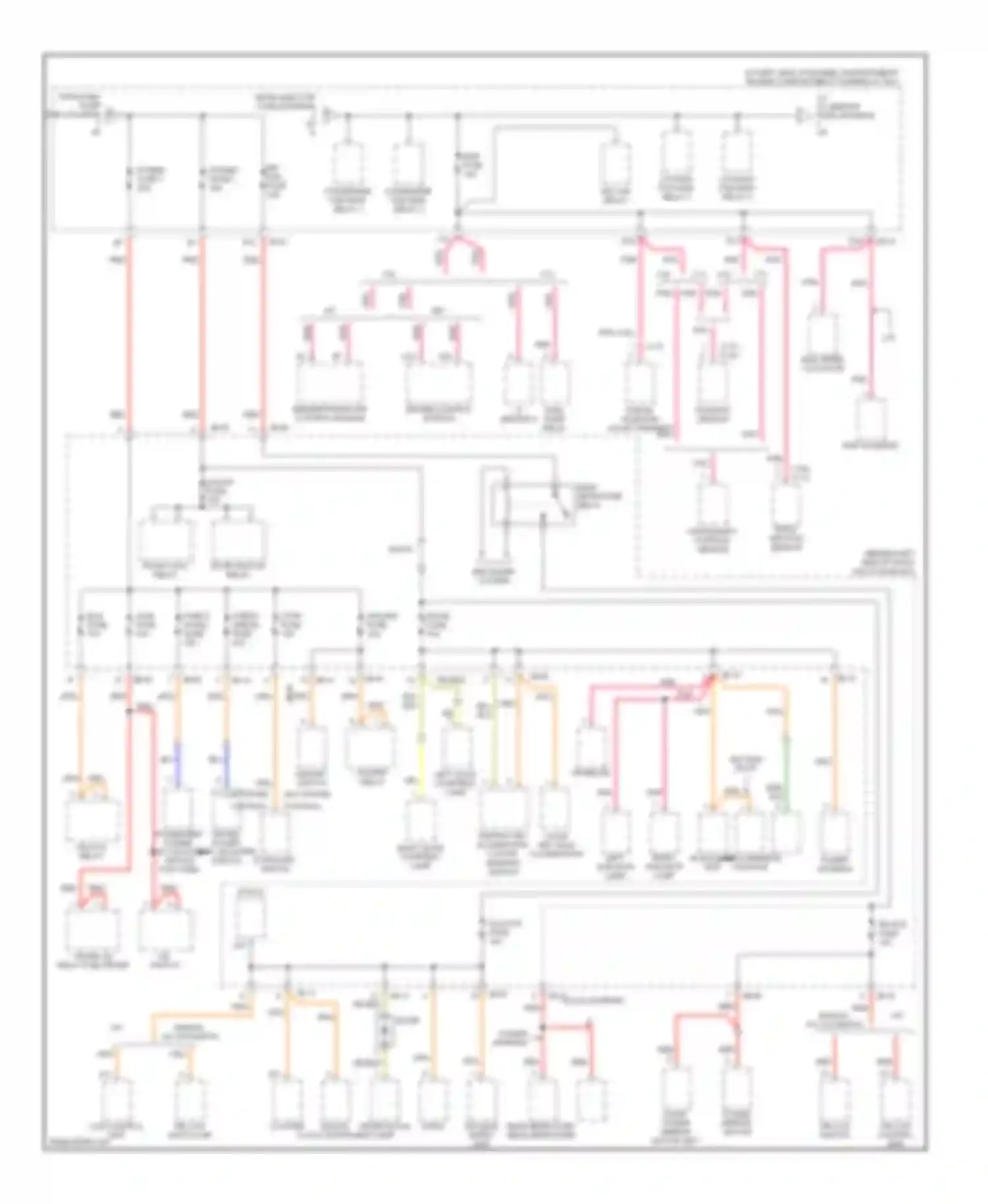 Optima Kia II (2005-2008): Power distribution circuit, early production (4 of 5)
