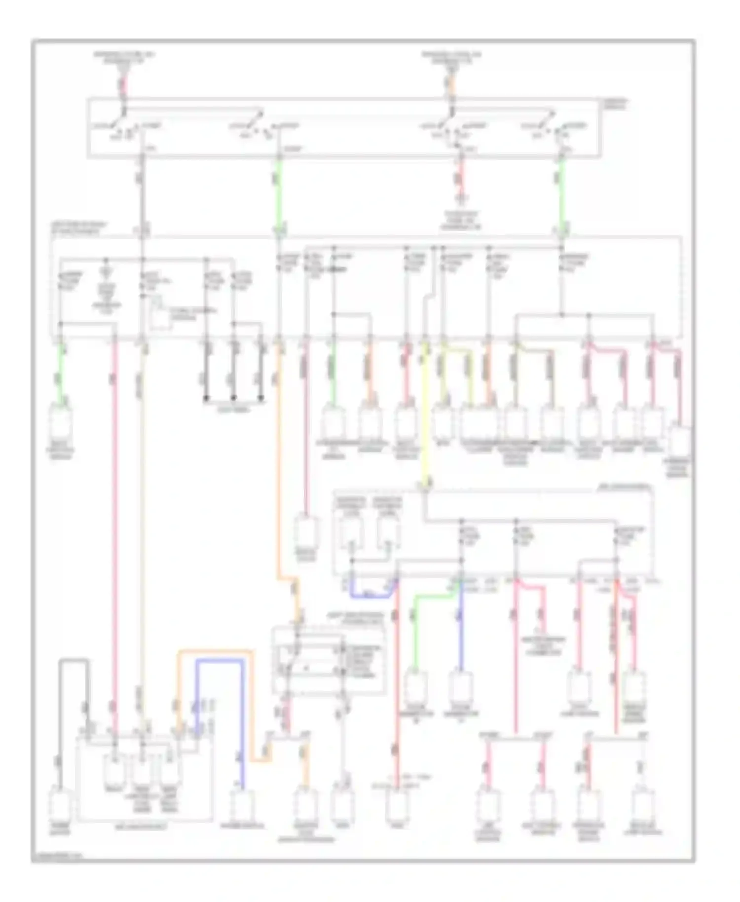 Optima Kia II (2005-2008): Power distribution circuit, late production (2 of 3)