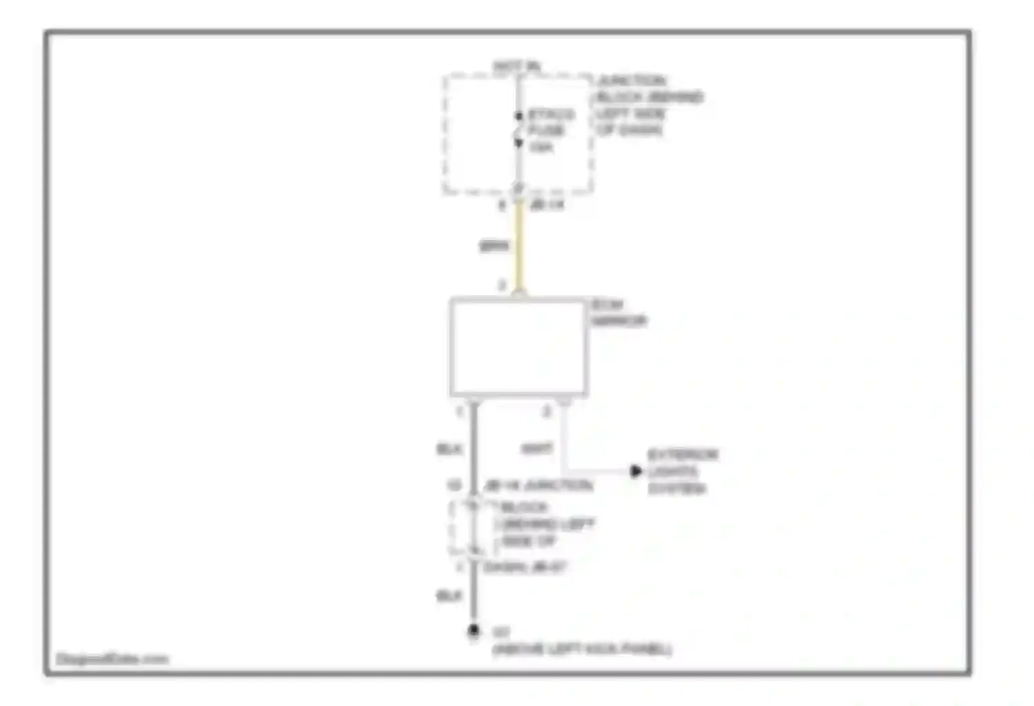Optima Kia II (2005-2008): Electrochromic mirror circuit, early production