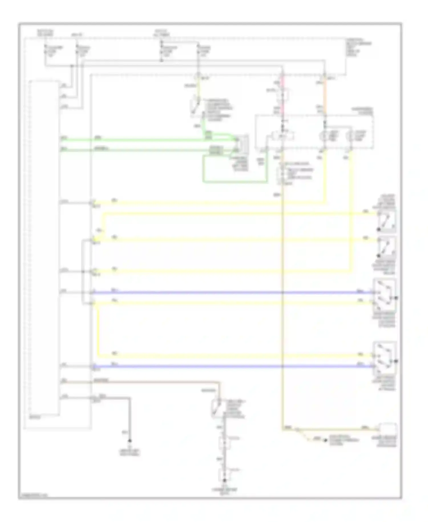 Optima Kia II (2005-2008): Warning systems circuit, early production