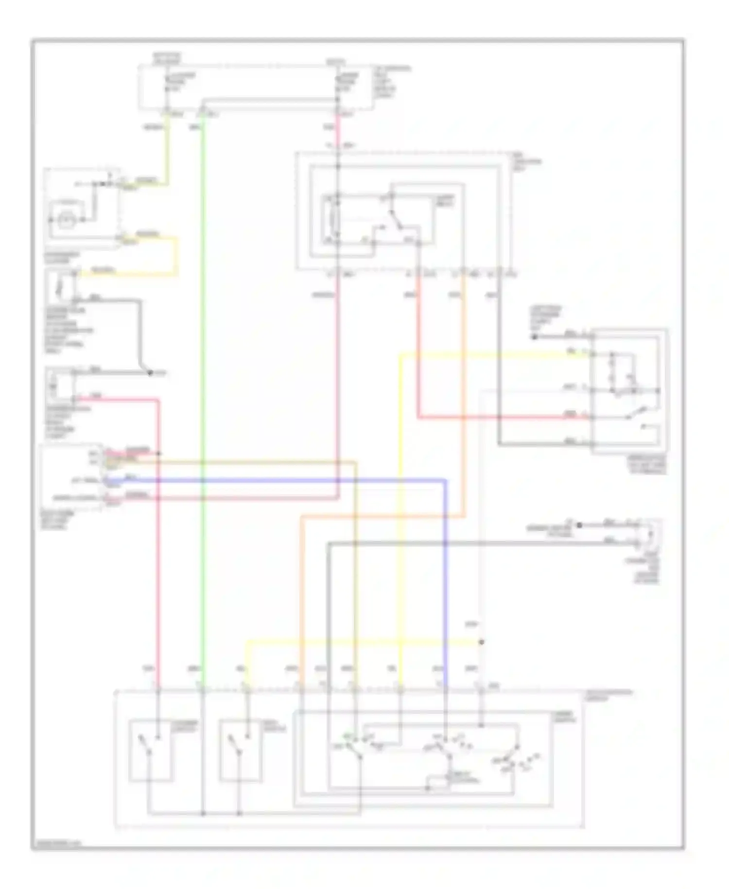 Optima Kia II (2005-2008): Front wiper/washer circuit, late production without rain sensor