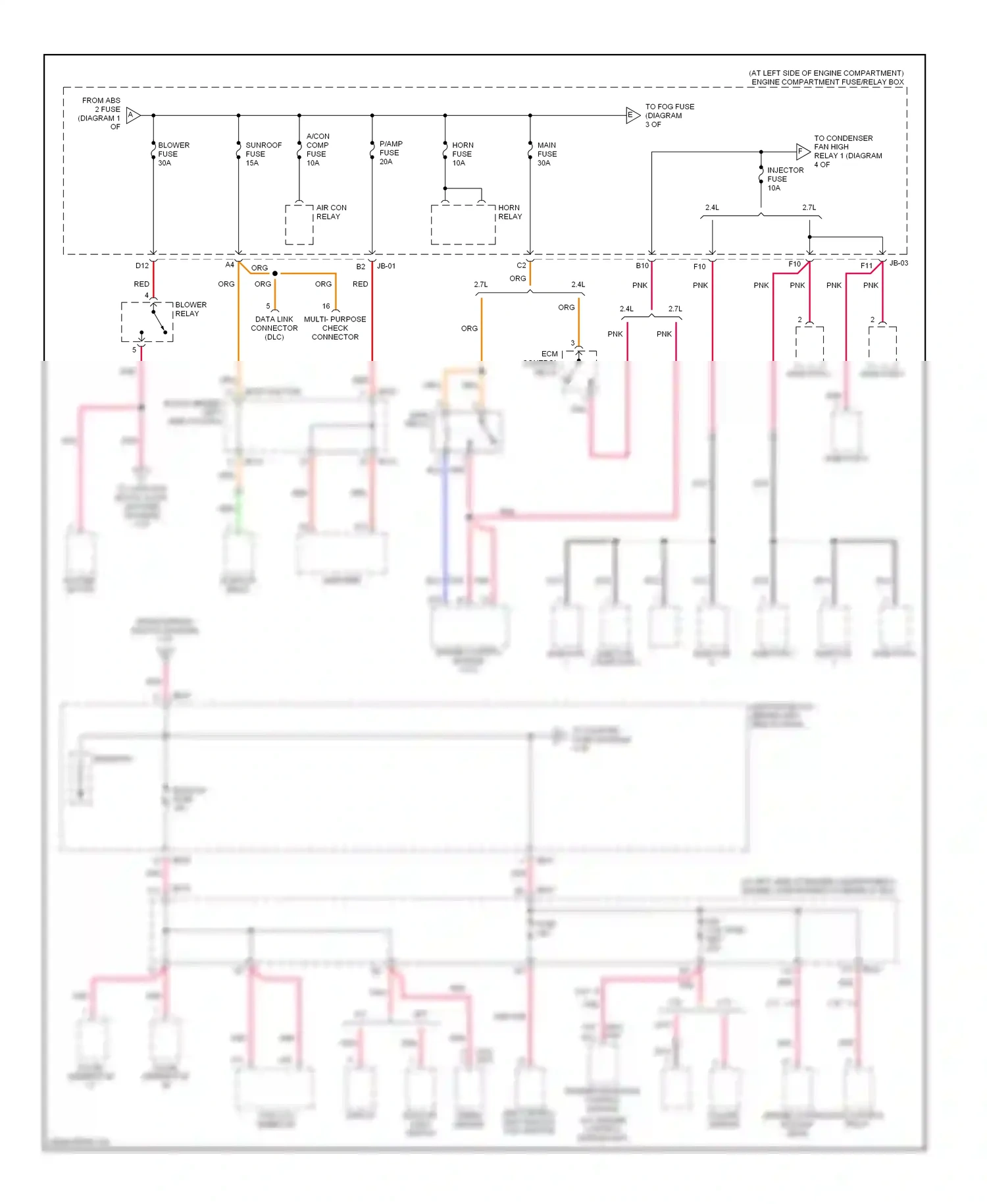 Kia Optima II (2005-2008) blower motor wiring diagram  (1 of 1)