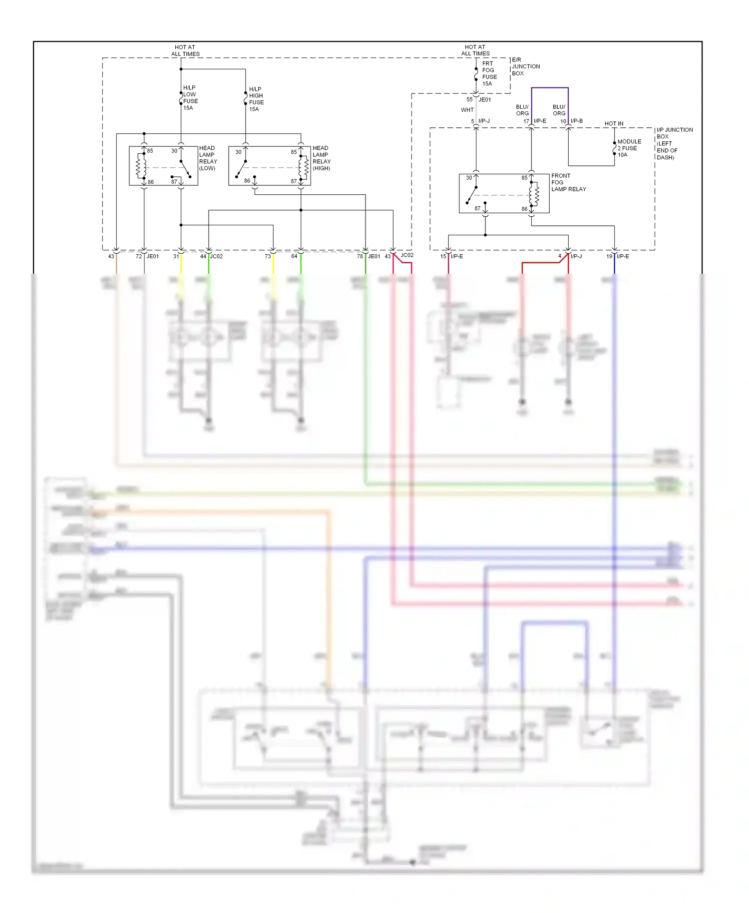 Kia Optima II (2005-2008) blu/blk wiring diagram  (14 of 27)