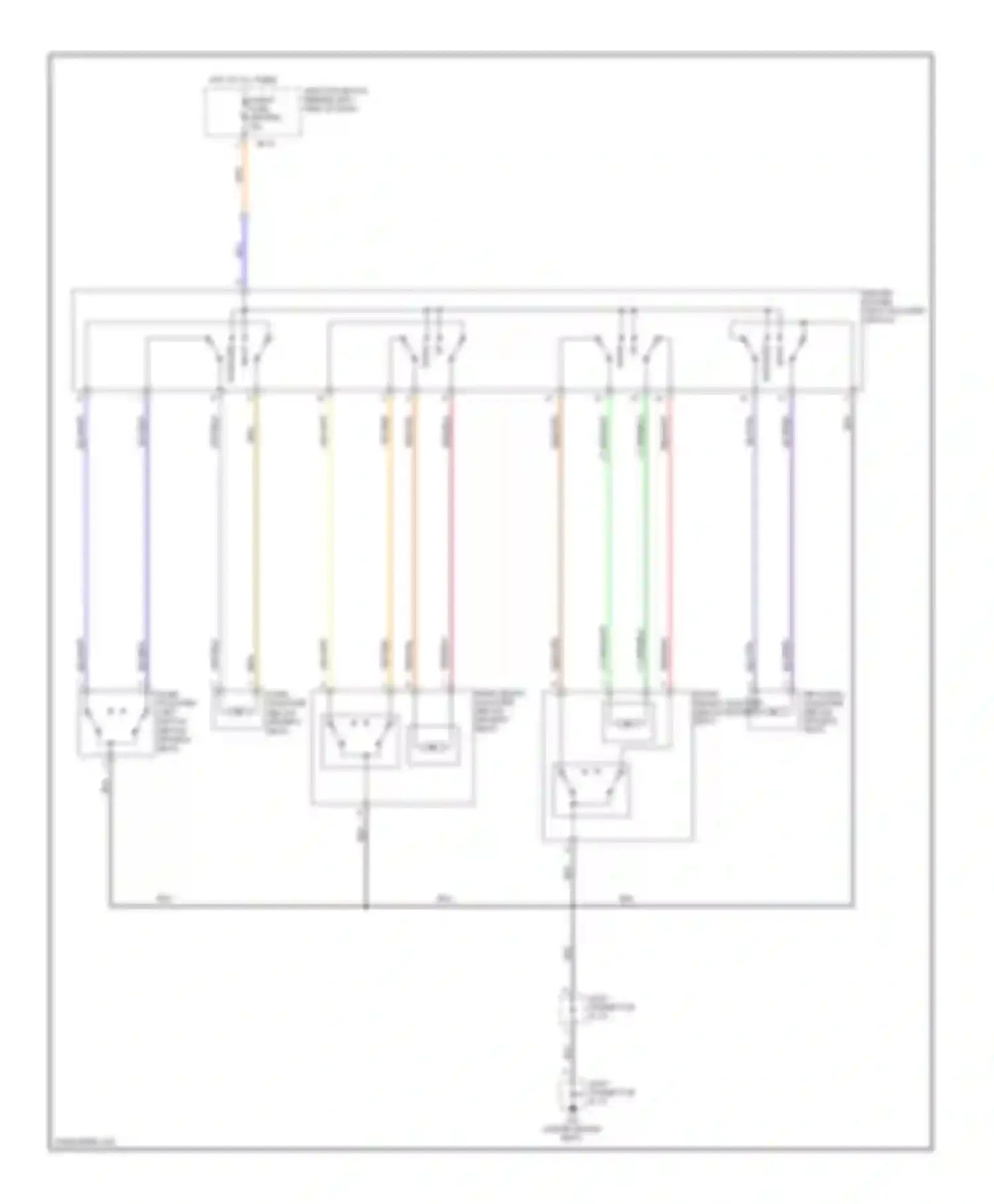 Wiring diagram driver power seat adjuster switch for Kia Optima II (2005-2008) (1 of 2)
