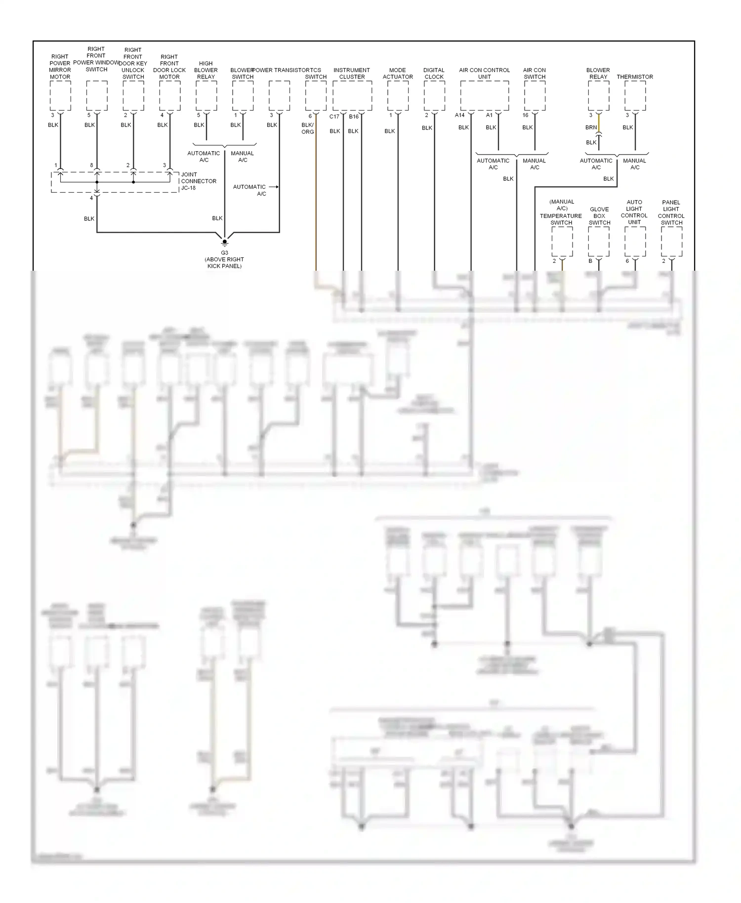 Kia Optima II (2005-2008) engine/transaxle control module (e/tcm) engine control module (ecm) (a/t) (m/t) wiring diagram  (1 of 1)