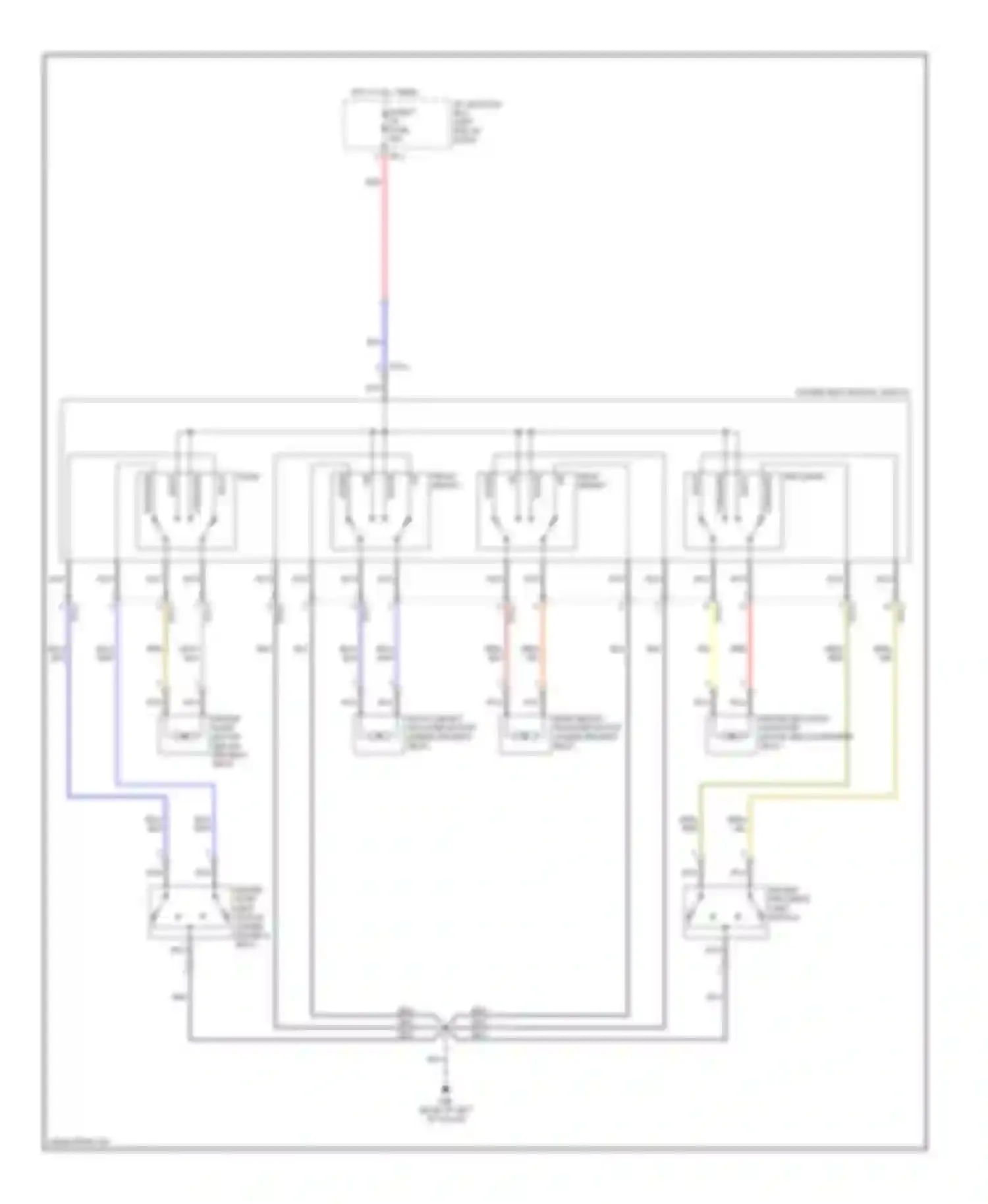 Wiring diagram front height adjuster motor for Kia Optima II (2005-2008) (1 of 1)