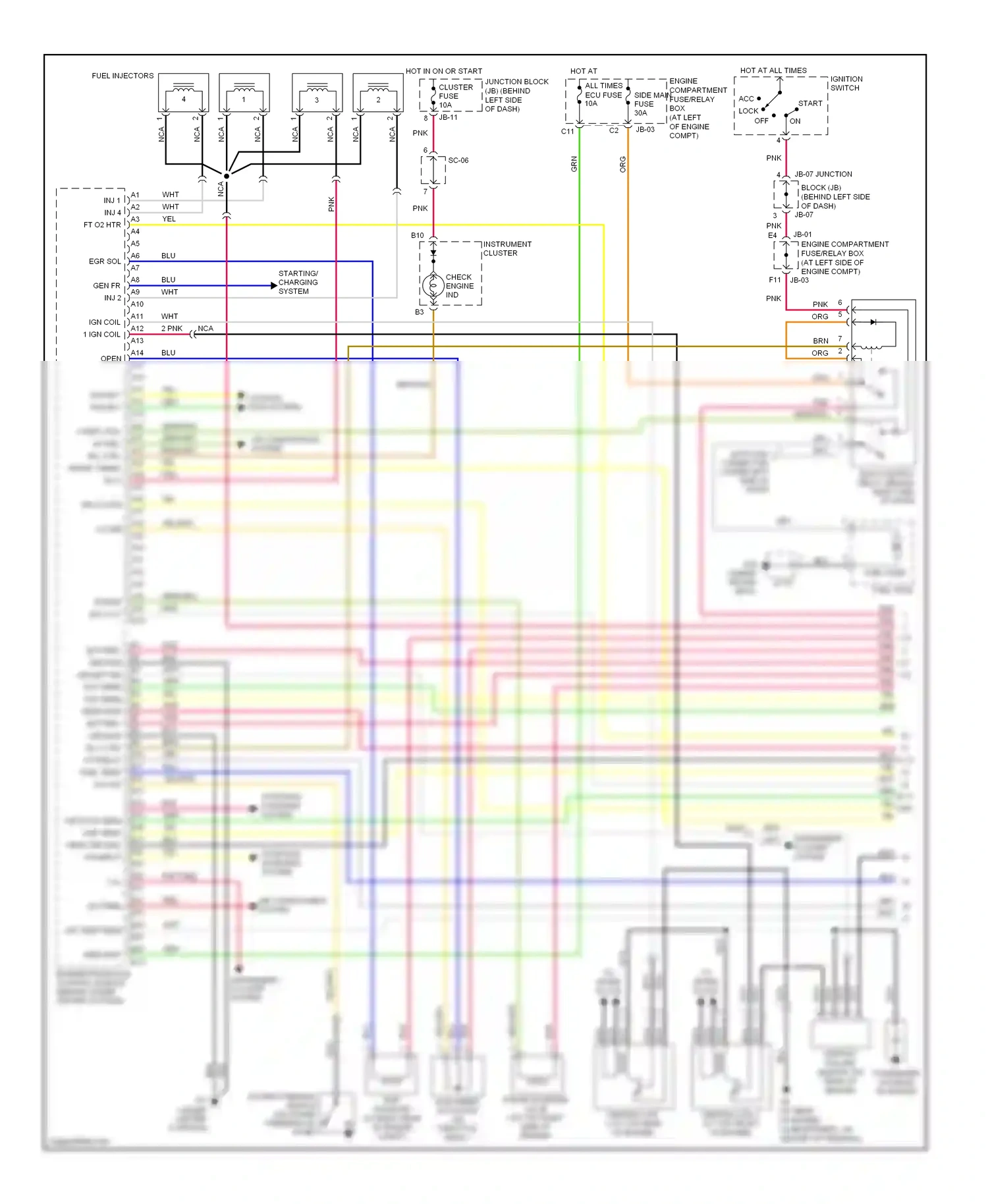 Kia Optima II (2005-2008) fuel pump wiring diagram  (1 of 2)