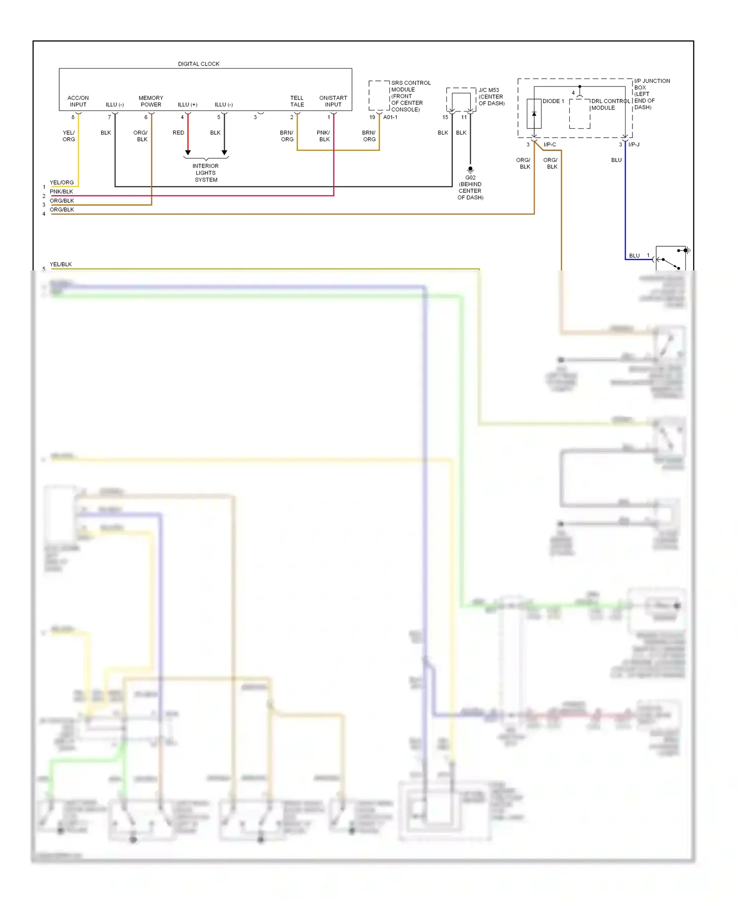 Kia Optima II (2005-2008) input wiring diagram  (1 of 2)