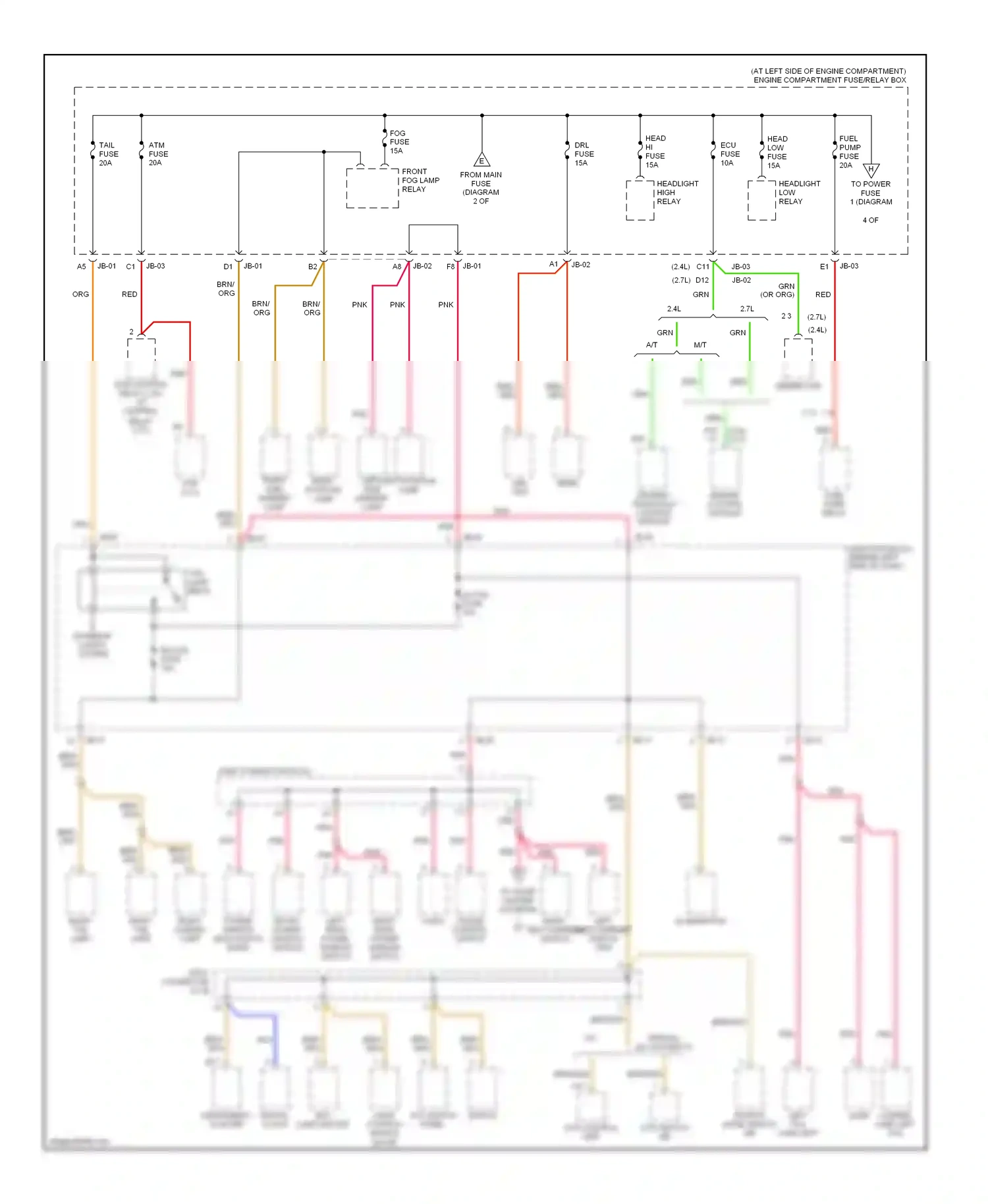 Kia Optima II (2005-2008) instrument cluster wiring diagram  (29 of 44)