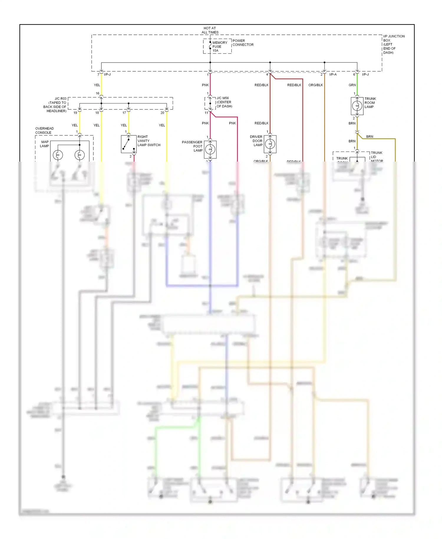 Kia Optima II (2005-2008) (left kick panel) wiring diagram  (1 of 15)