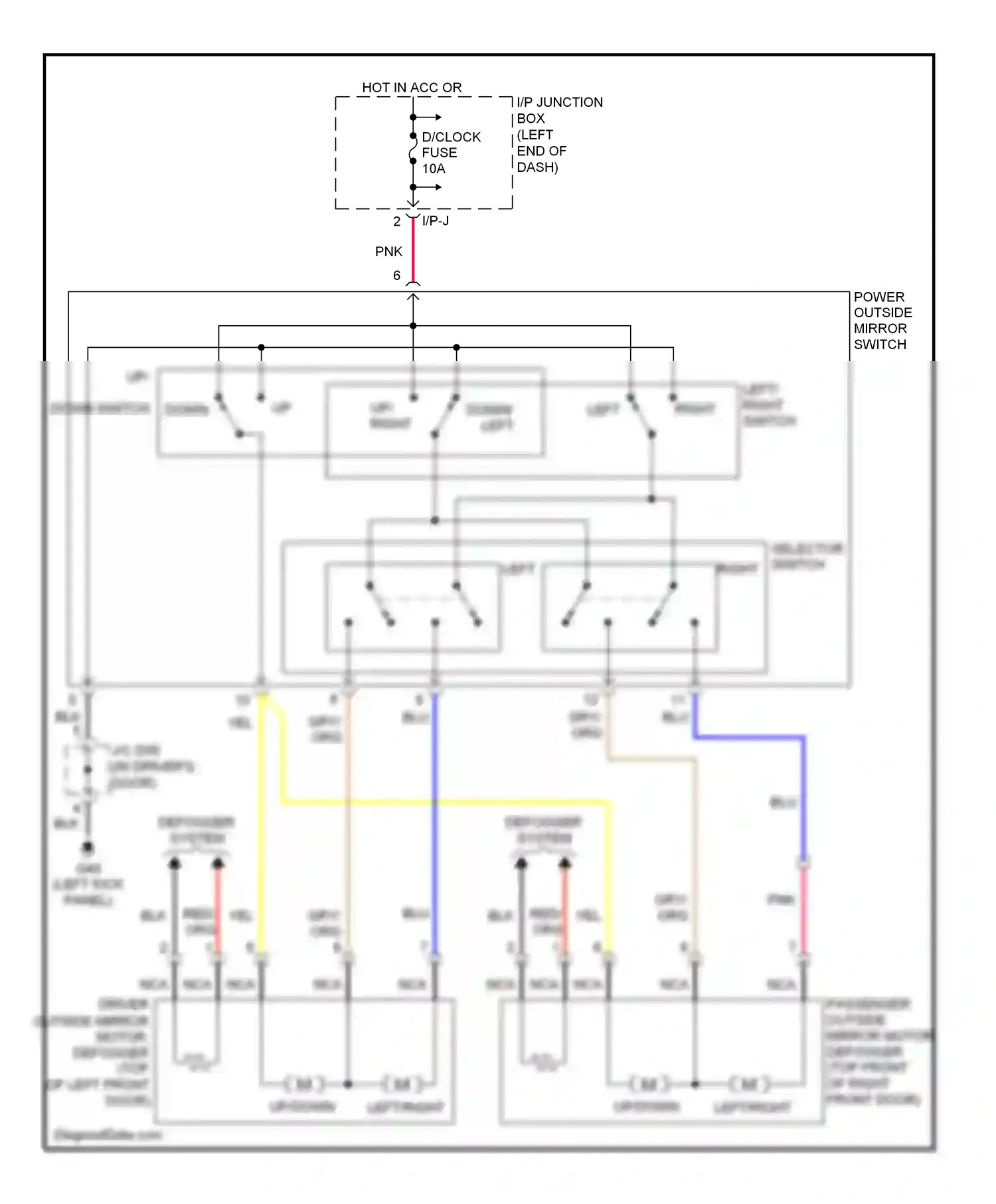 Kia Optima II (2005-2008) (left kick panel) wiring diagram  (12 of 15)