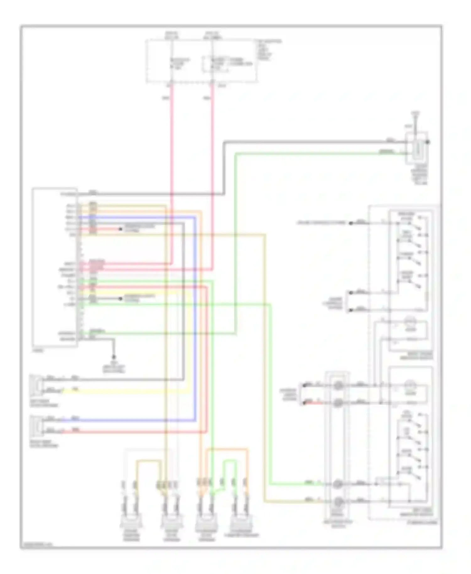 Wiring diagram left rear door speaker for Kia Optima II (2005-2008) (3 of 4)