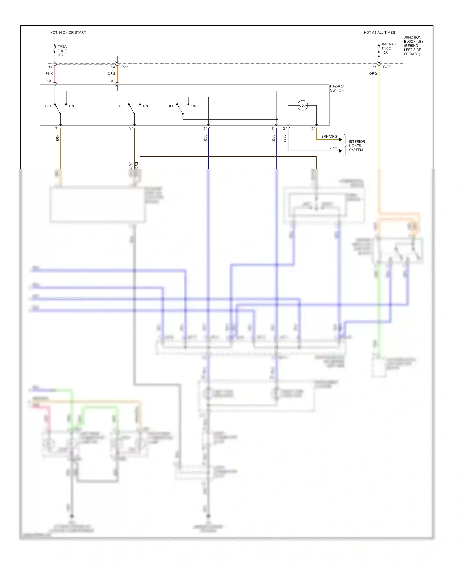 Kia Optima II (2005-2008) left wiring diagram  (1 of 2)