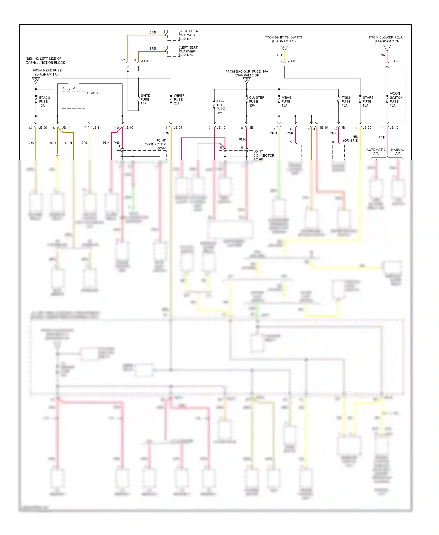 Kia Optima II (2005-2008) module (a/t) wiring diagram  (1 of 1)