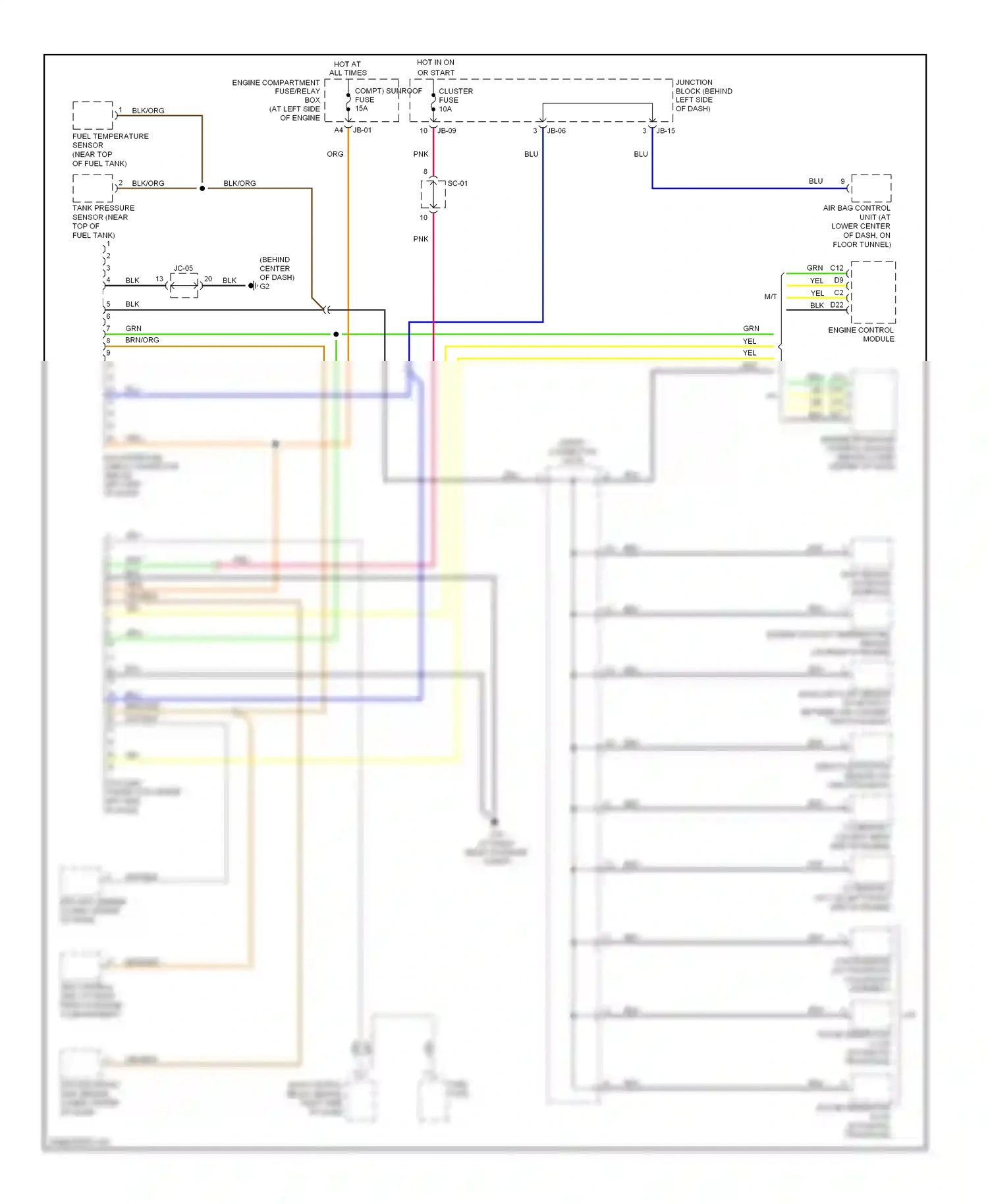 Kia Optima II (2005-2008) pulse generator a (on automatic transaxle) wiring diagram  (1 of 1)