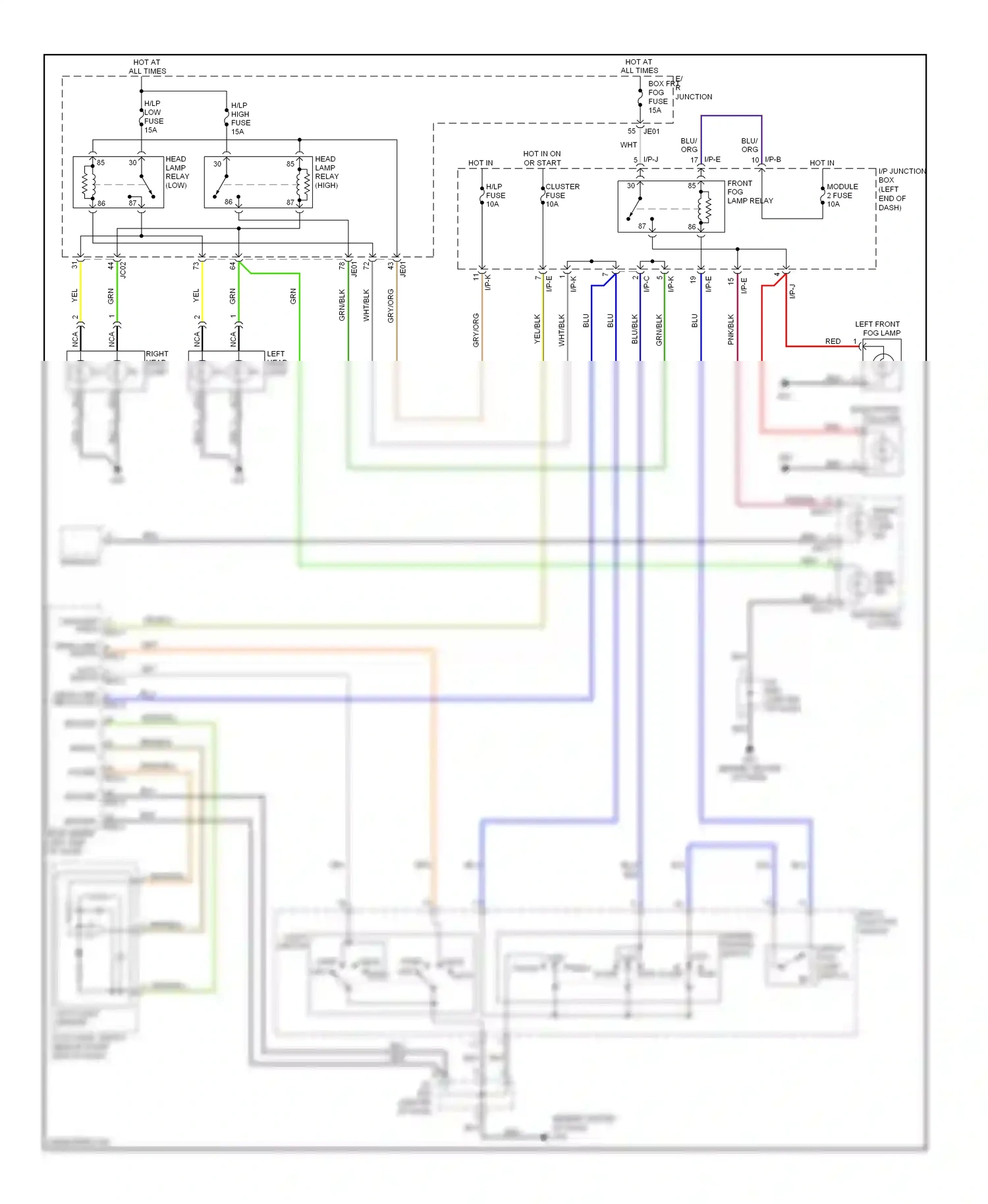 Kia Optima II (2005-2008) switch wiring diagram  (4 of 6)