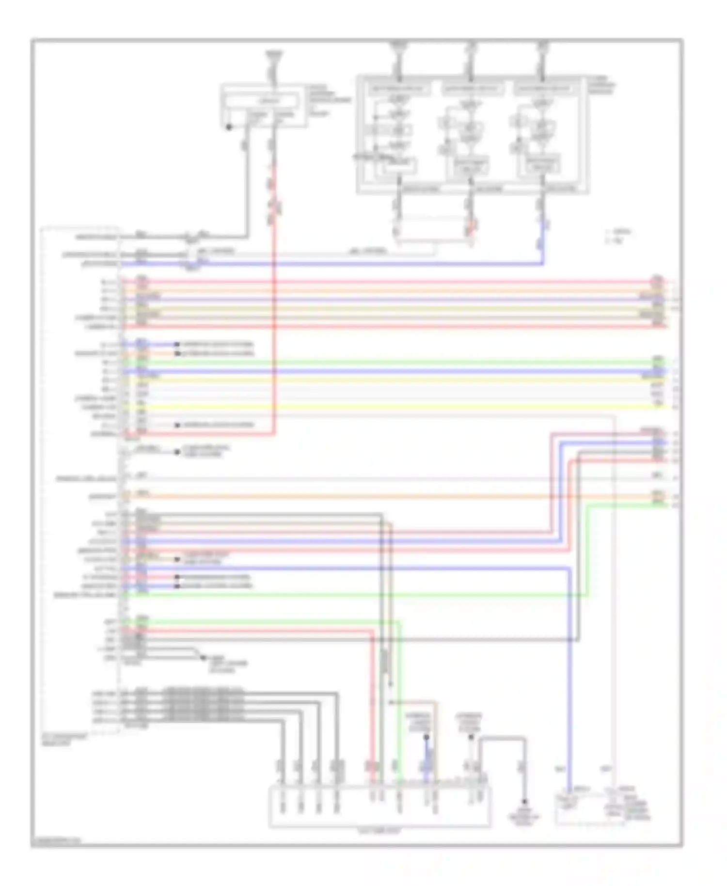 Optima Kia III facelift (2013-2015): Navigation circuit, version 3.0 without amplifier (1 of 3)