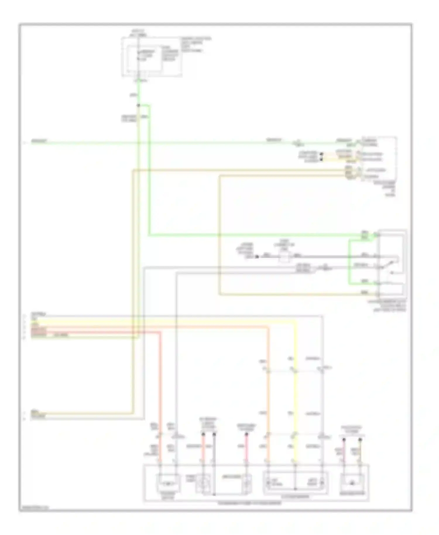 Optima Kia III facelift (2013-2015): Power mirror circuit, with auto folding (2 of 2)