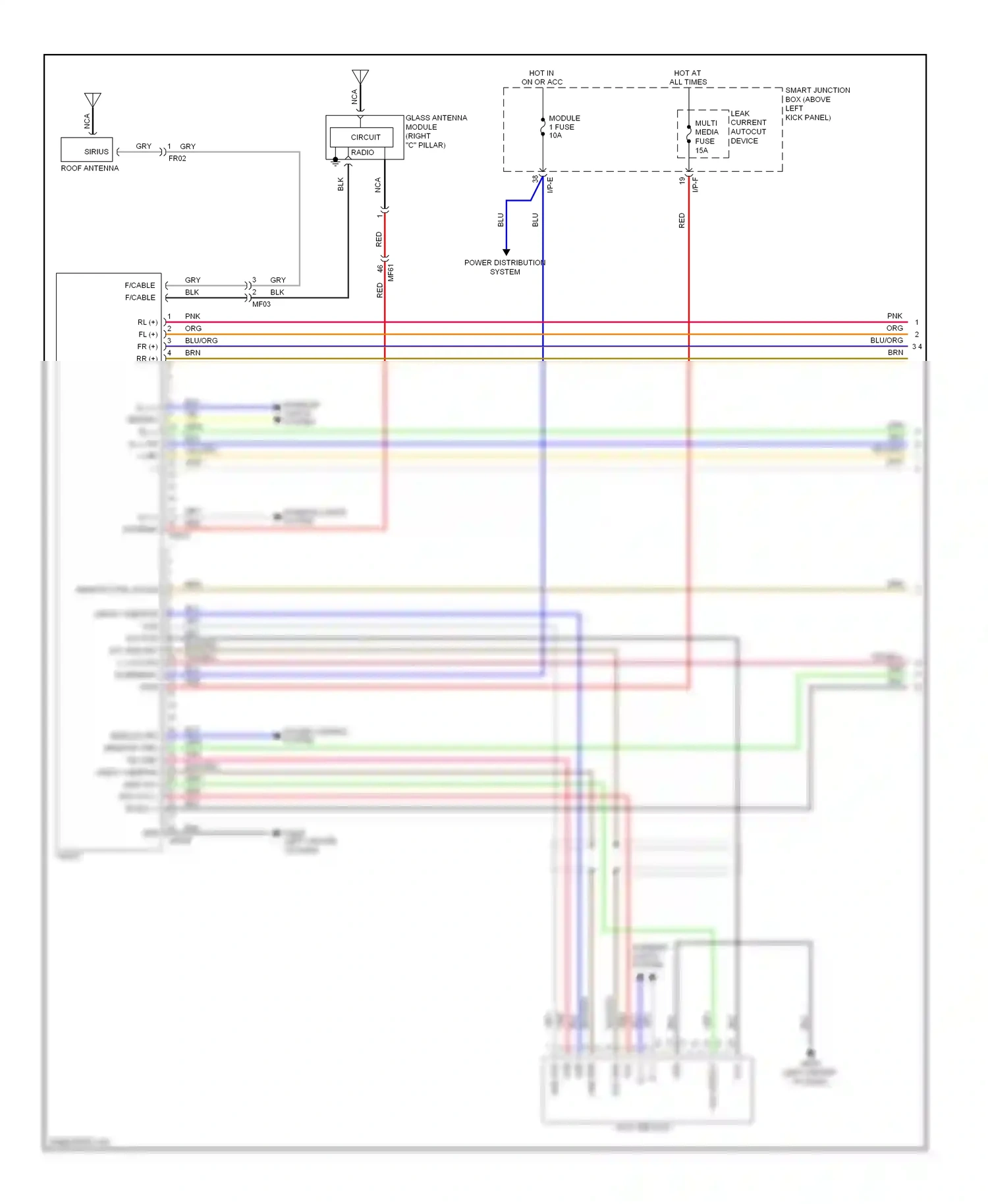 Kia Optima III facelift (2013-2015) aux gnd wiring diagram  (16 of 19)