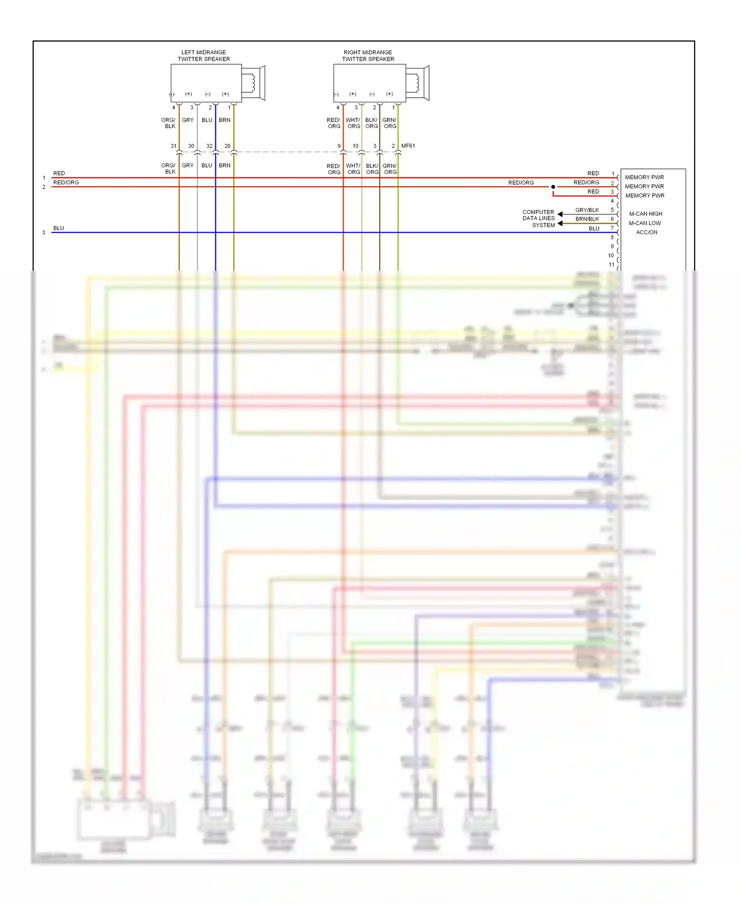 Kia Optima III facelift (2013-2015) center speaker wiring diagram  (6 of 9)