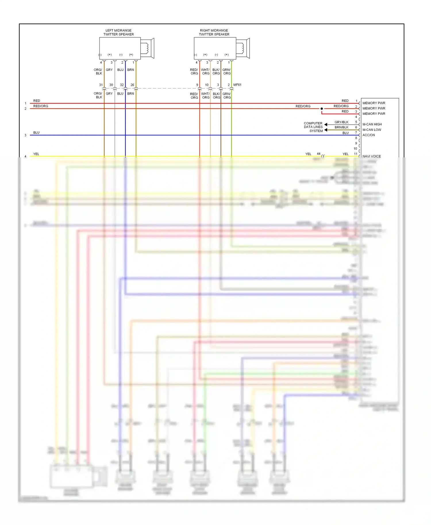 Kia Optima III facelift (2013-2015) driver door speaker wiring diagram  (11 of 19)