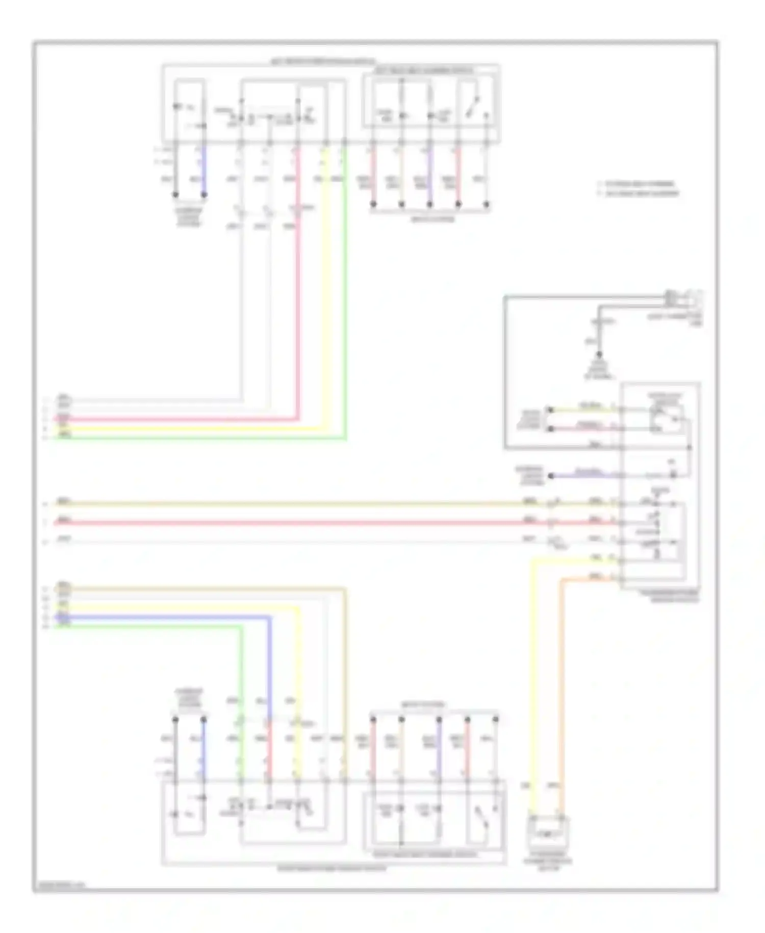 Wiring diagram left rear power window switch for Kia Optima III facelift (2013-2015) (13 of 14)