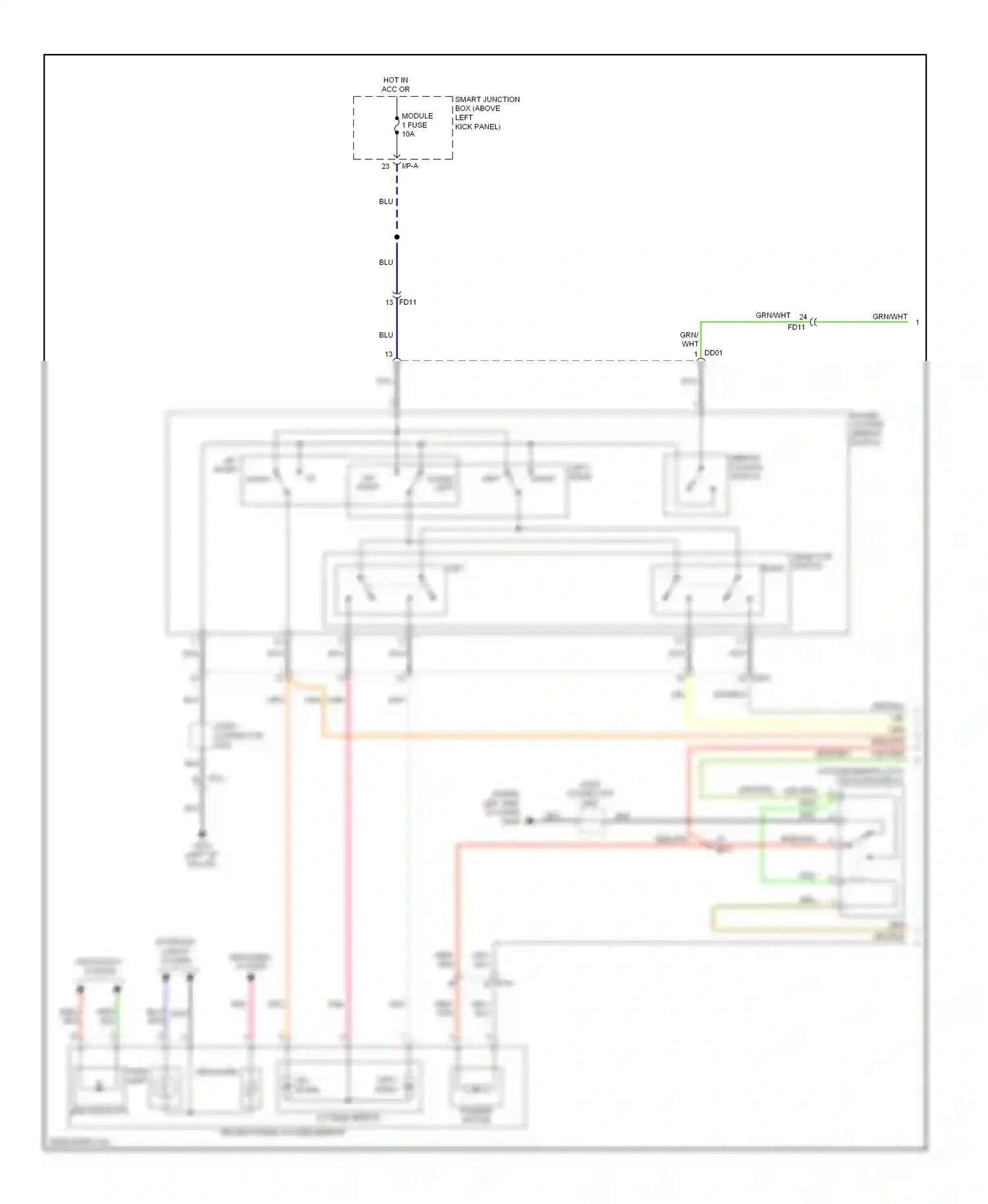 Kia Optima III facelift (2013-2015) left wiring diagram  (3 of 5)