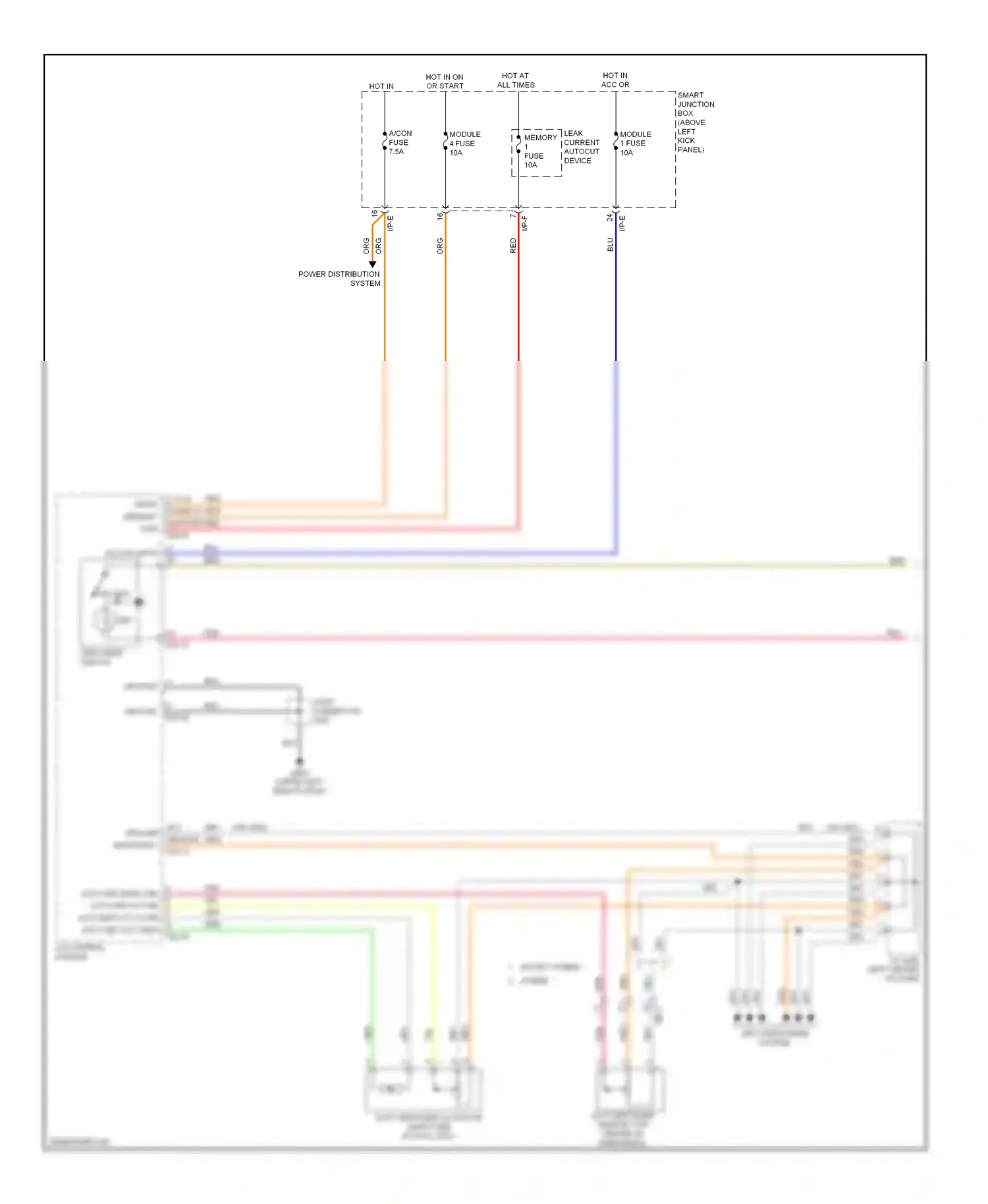 Kia Optima III facelift (2013-2015) memory wiring diagram  (1 of 3)