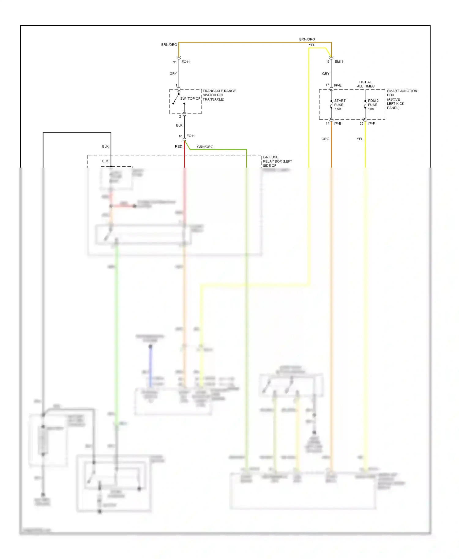 Kia Optima III facelift (2013-2015) position switch) wiring diagram  (2 of 3)