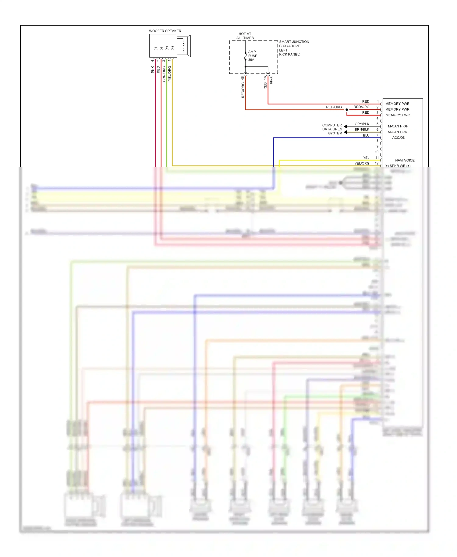 Kia Optima III facelift (2013-2015) red wiring diagram  (203 of 217)