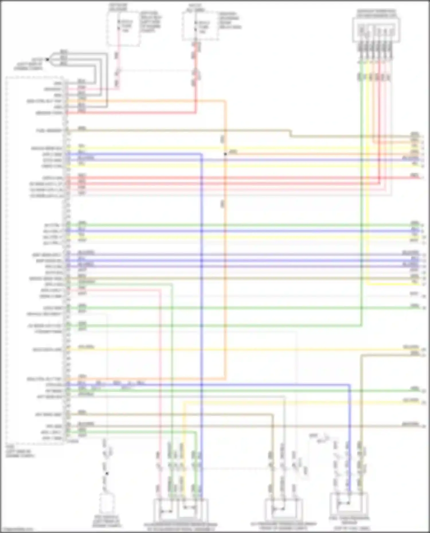Optima Kia III facelift (2013-2015): Wiring diagram engine performance 2.4l hybrid, mfi control circuit (1 of 5)
